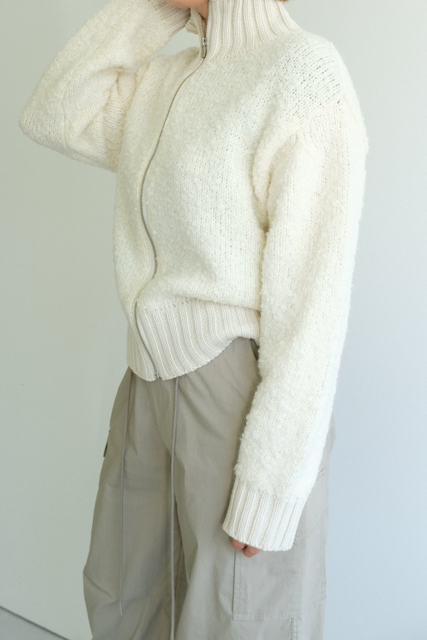 Noel Alpaca Zip up Cardigan