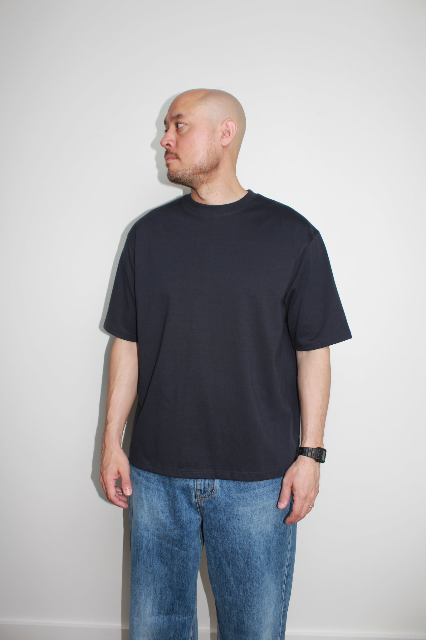 Comma Cotton Short Sleeve T-Shirt in Navy