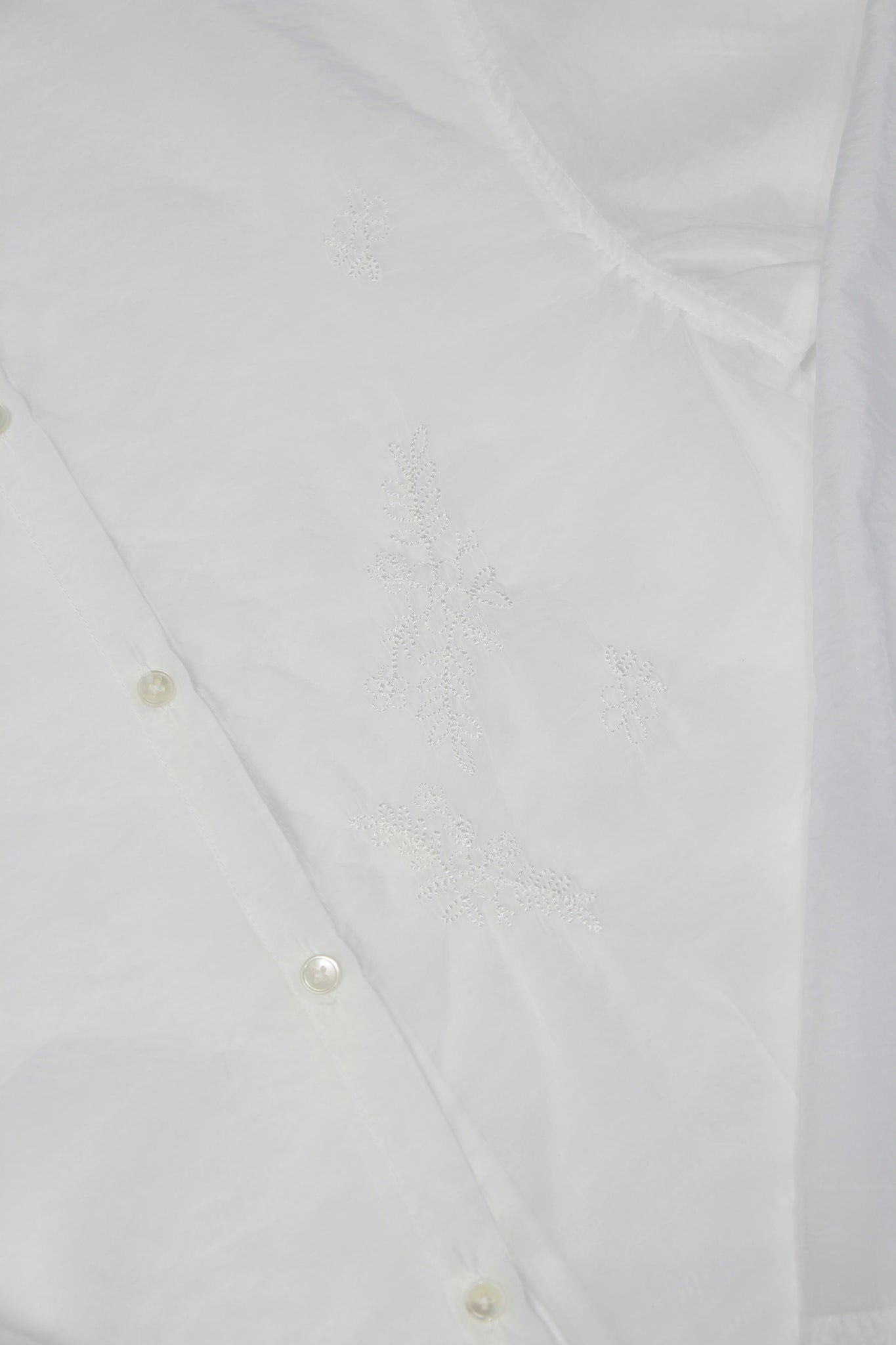 Flower Sheer Botton Up Top