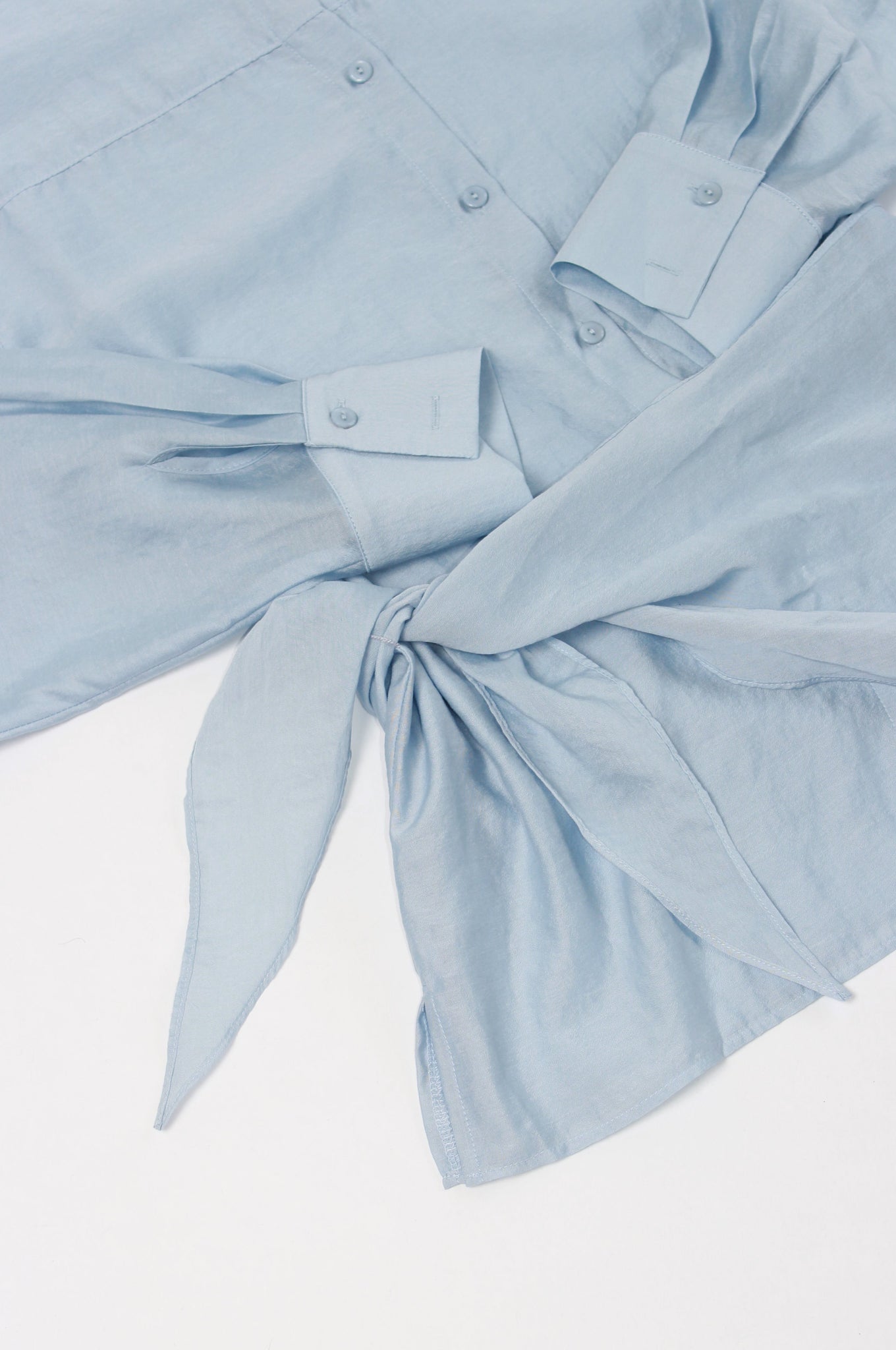 Lake Mockneck Scarf Shirt in Sky Blue