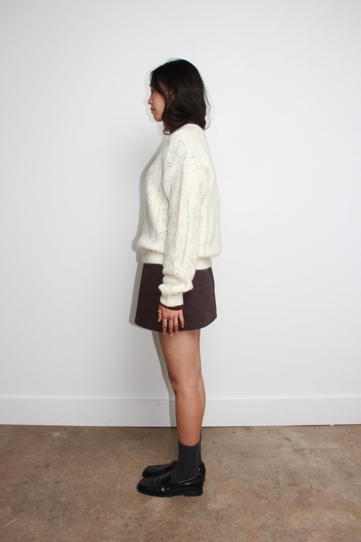 Scasi Alpaca Sweater in Ivory