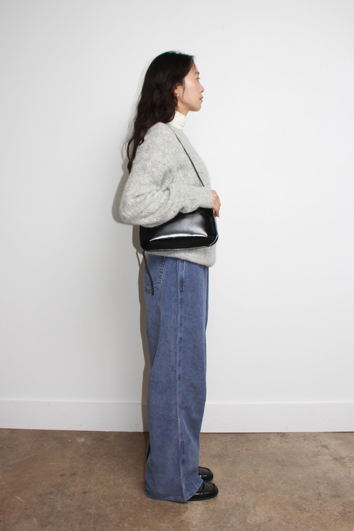 Wide Corduroy Pant in Blue Bonnet