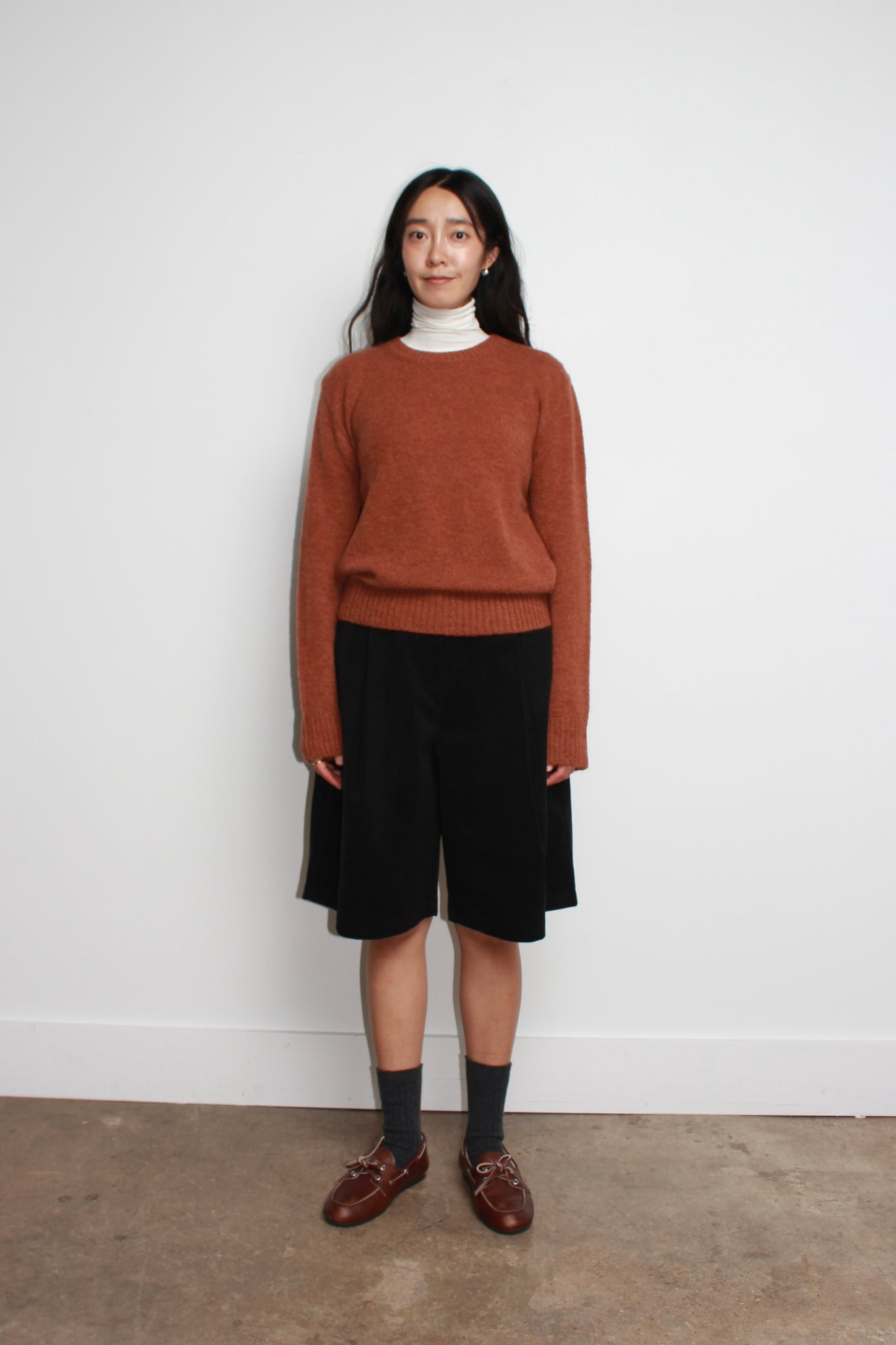 ACME bustier Layered Sweater in Brick