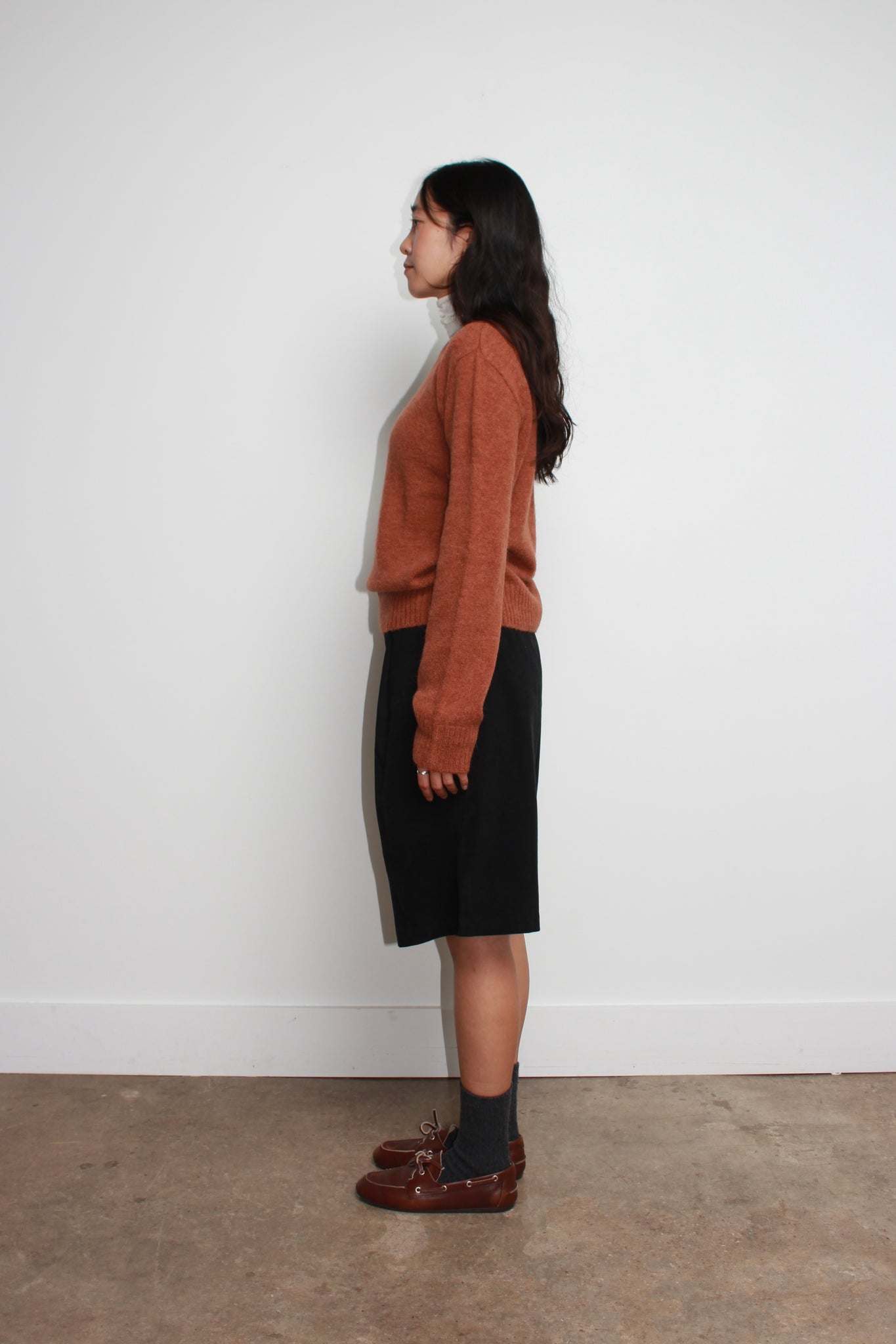 ACME bustier Layered Sweater in Brick