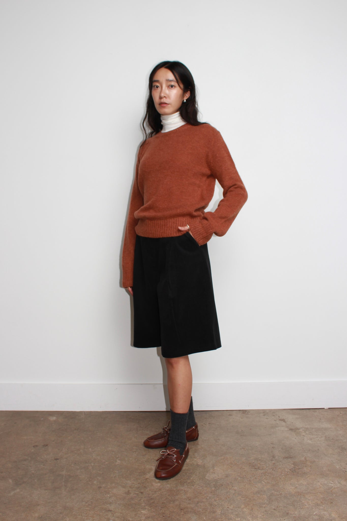 ACME bustier Layered Sweater in Brick