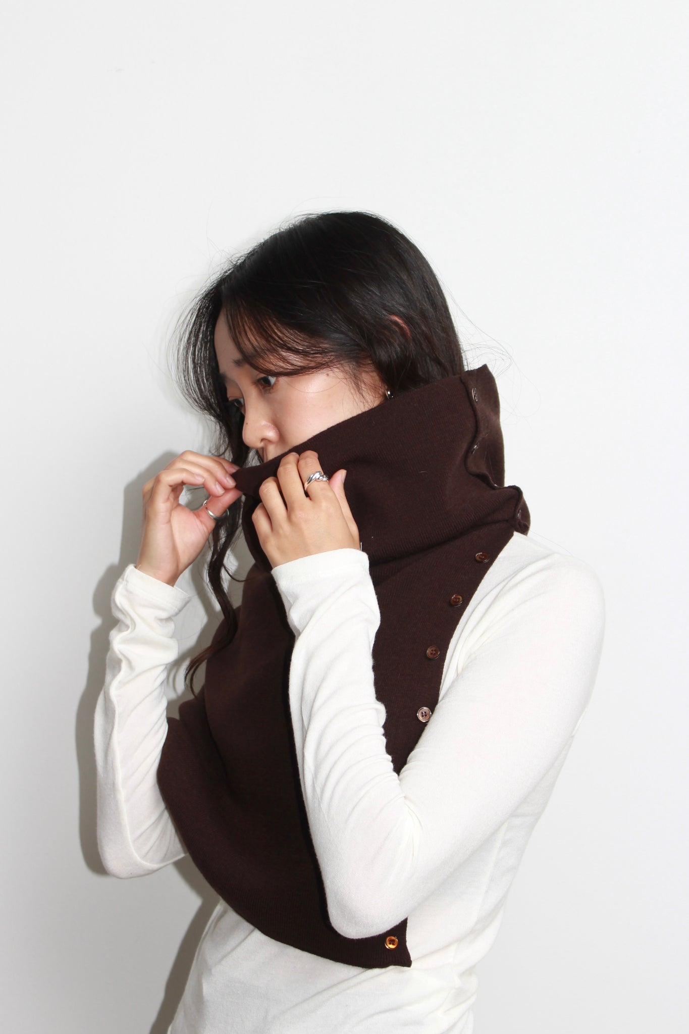 Shoulder Neck Warmer in Dark Chocolate