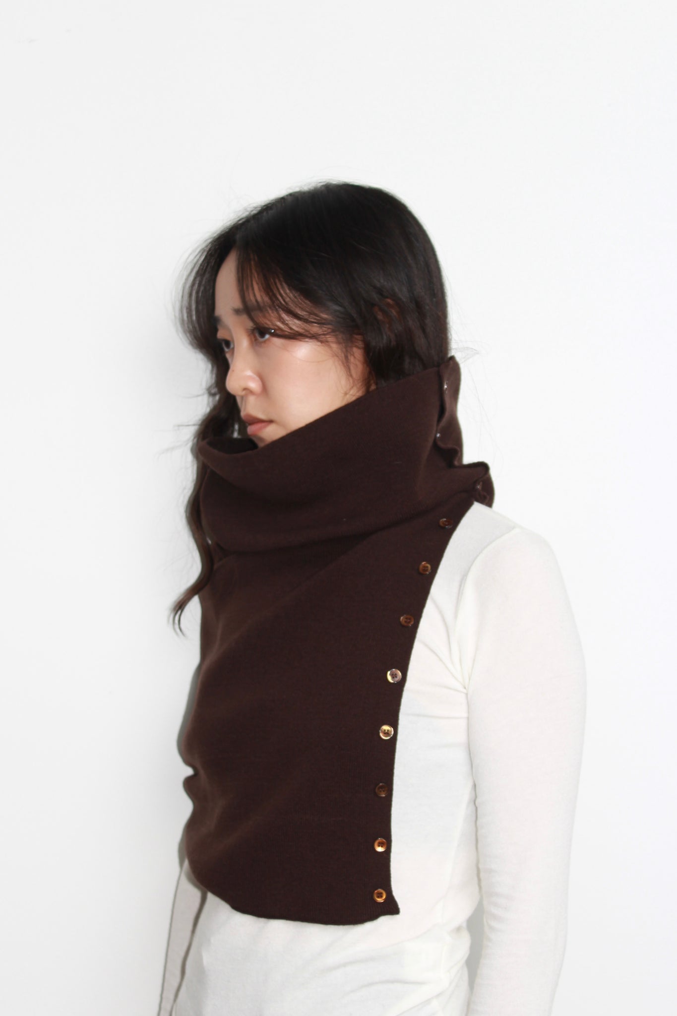 Shoulder Neck Warmer in Dark Chocolate