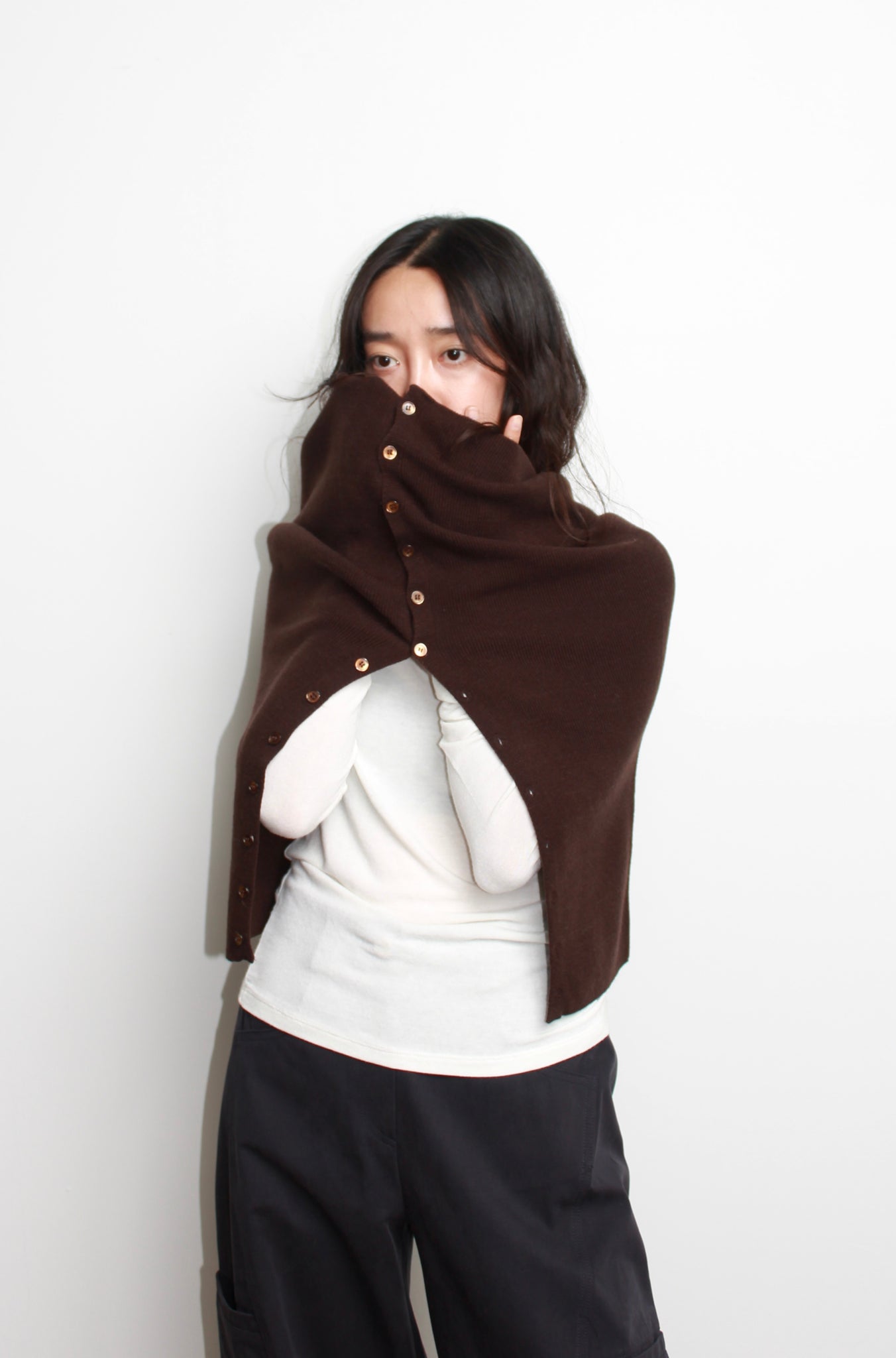 Shoulder Neck Warmer in Dark Chocolate