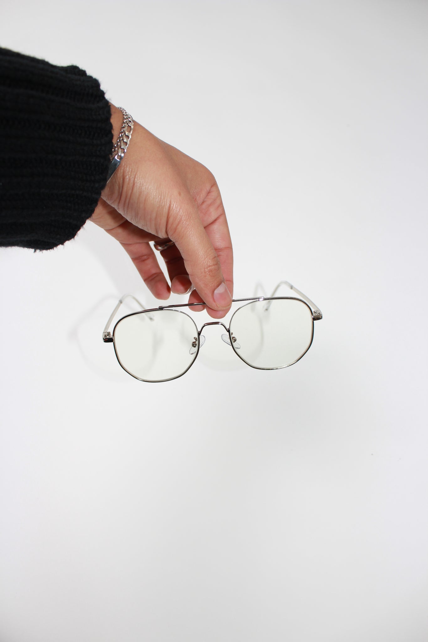 Aviator Silver Glasses