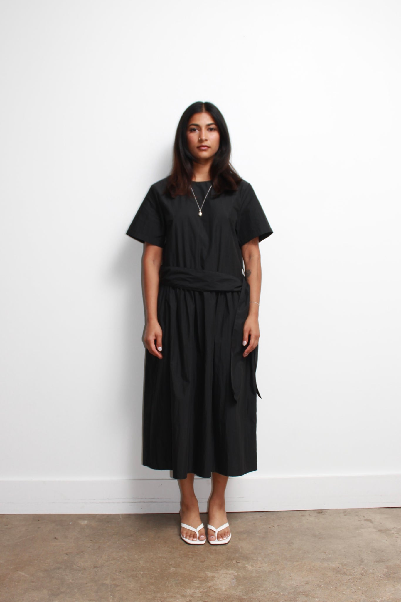 Elle Belted Dress in Black