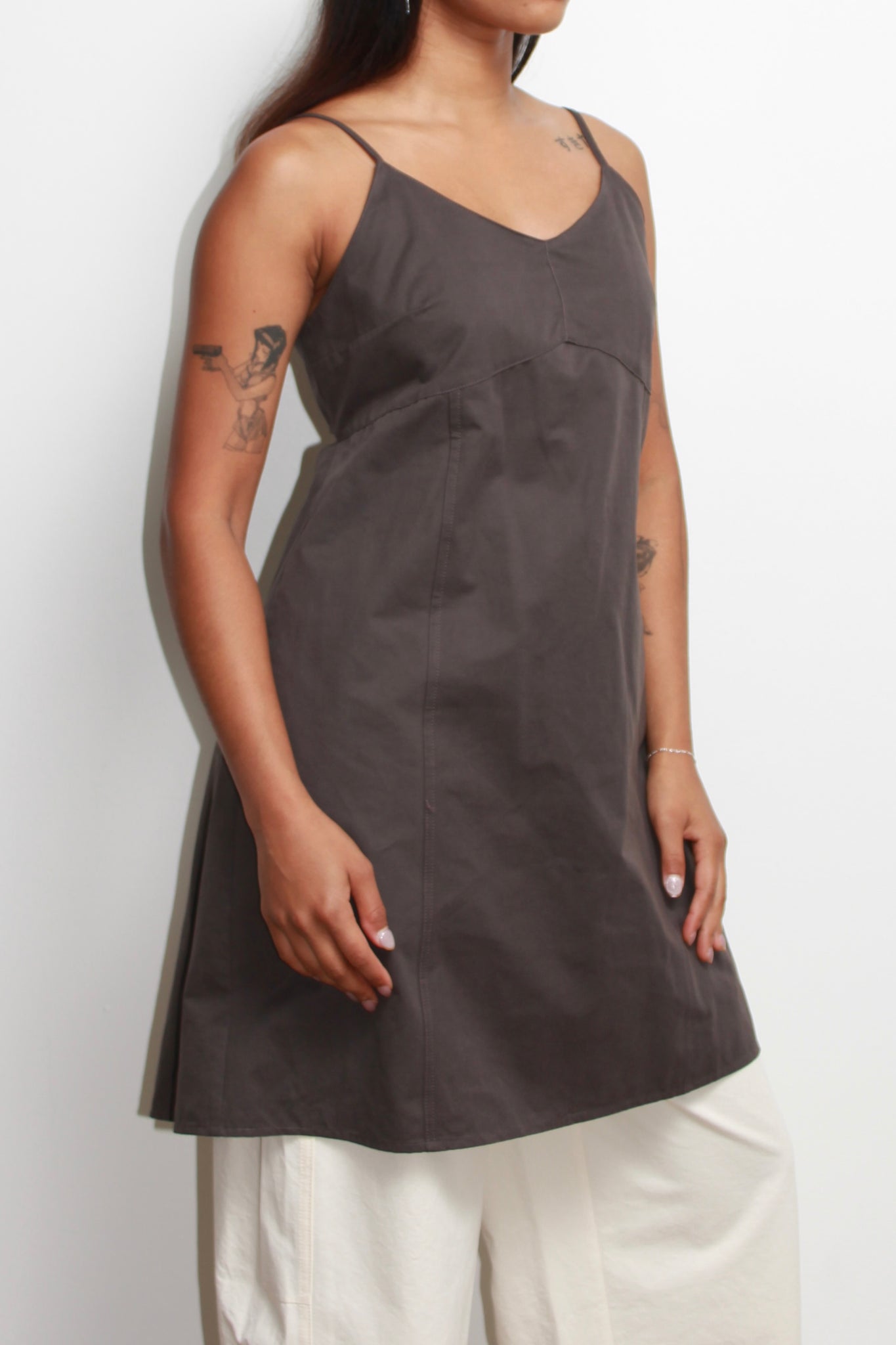 Vandi Layered Dress in Brown