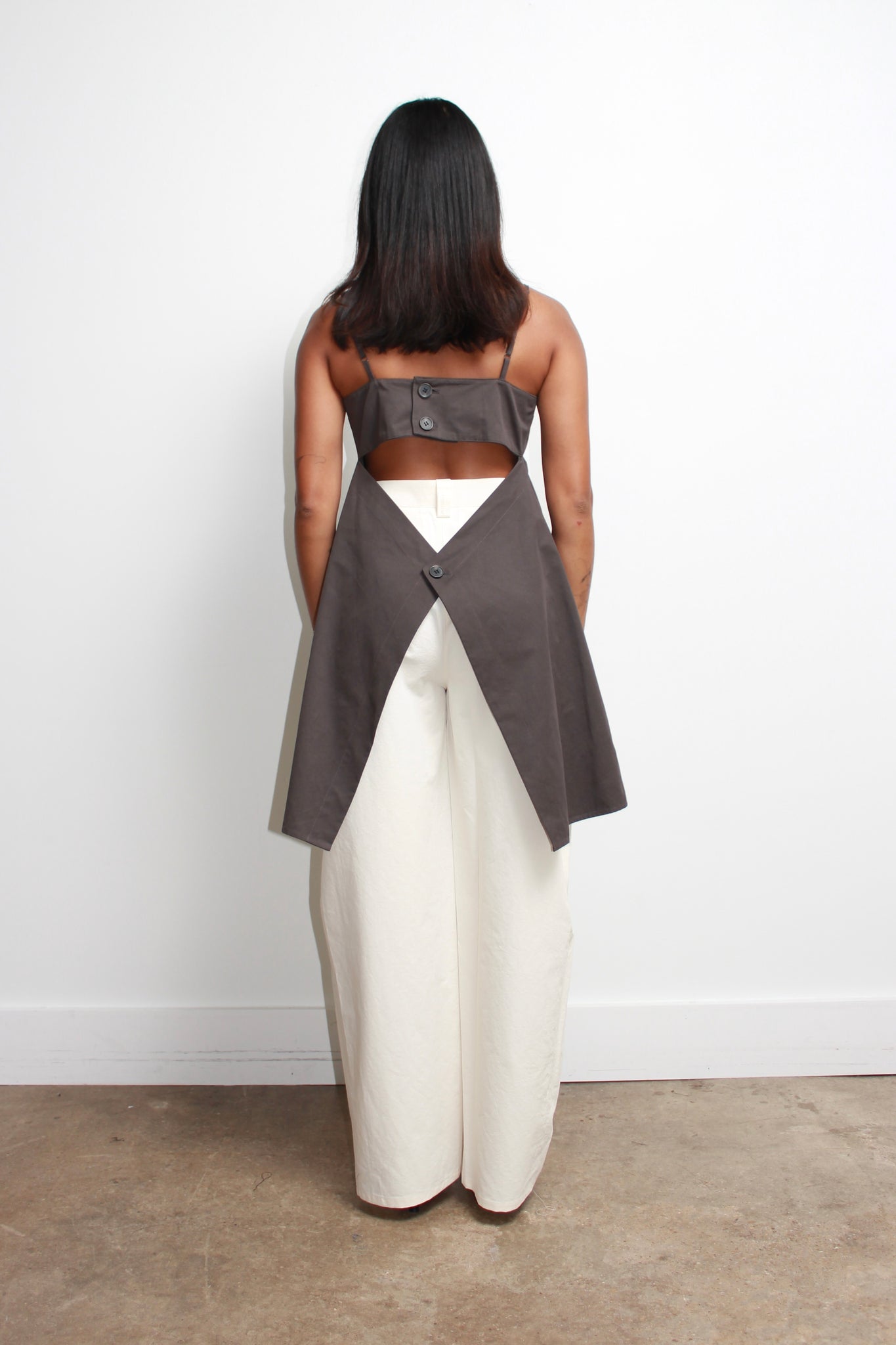 Vandi Layered Dress in Brown