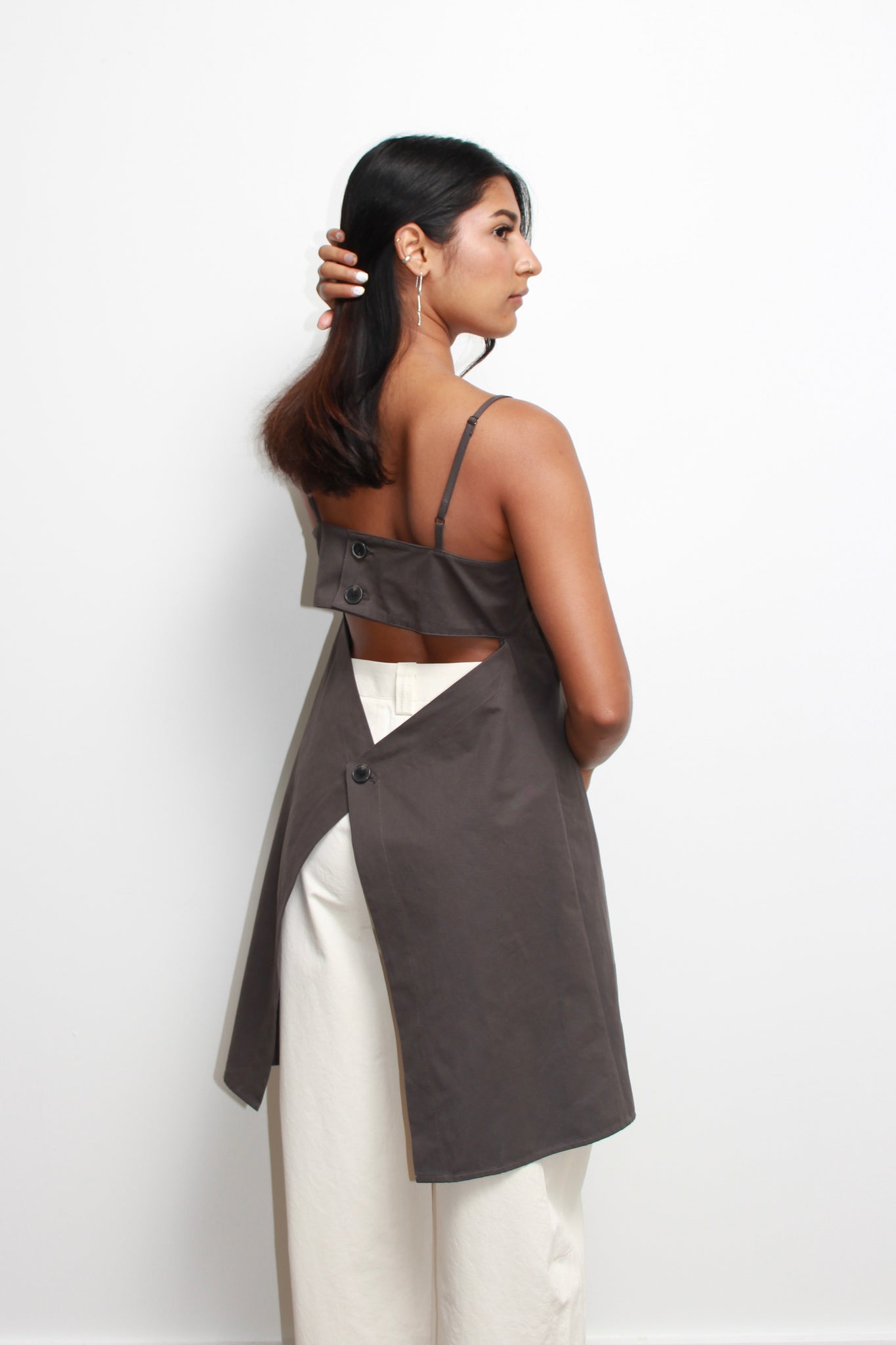 Vandi Layered Dress in Brown