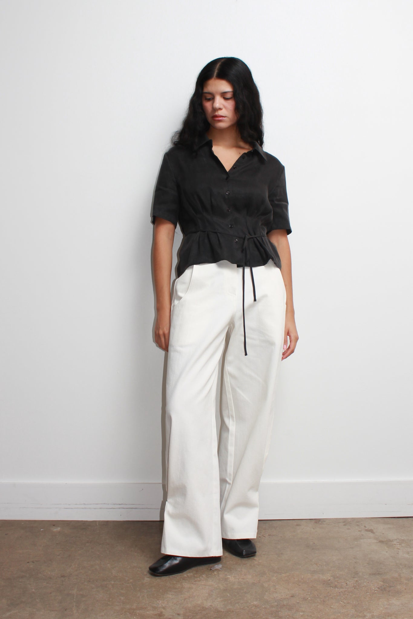 Penny Cotton Pants in Off White