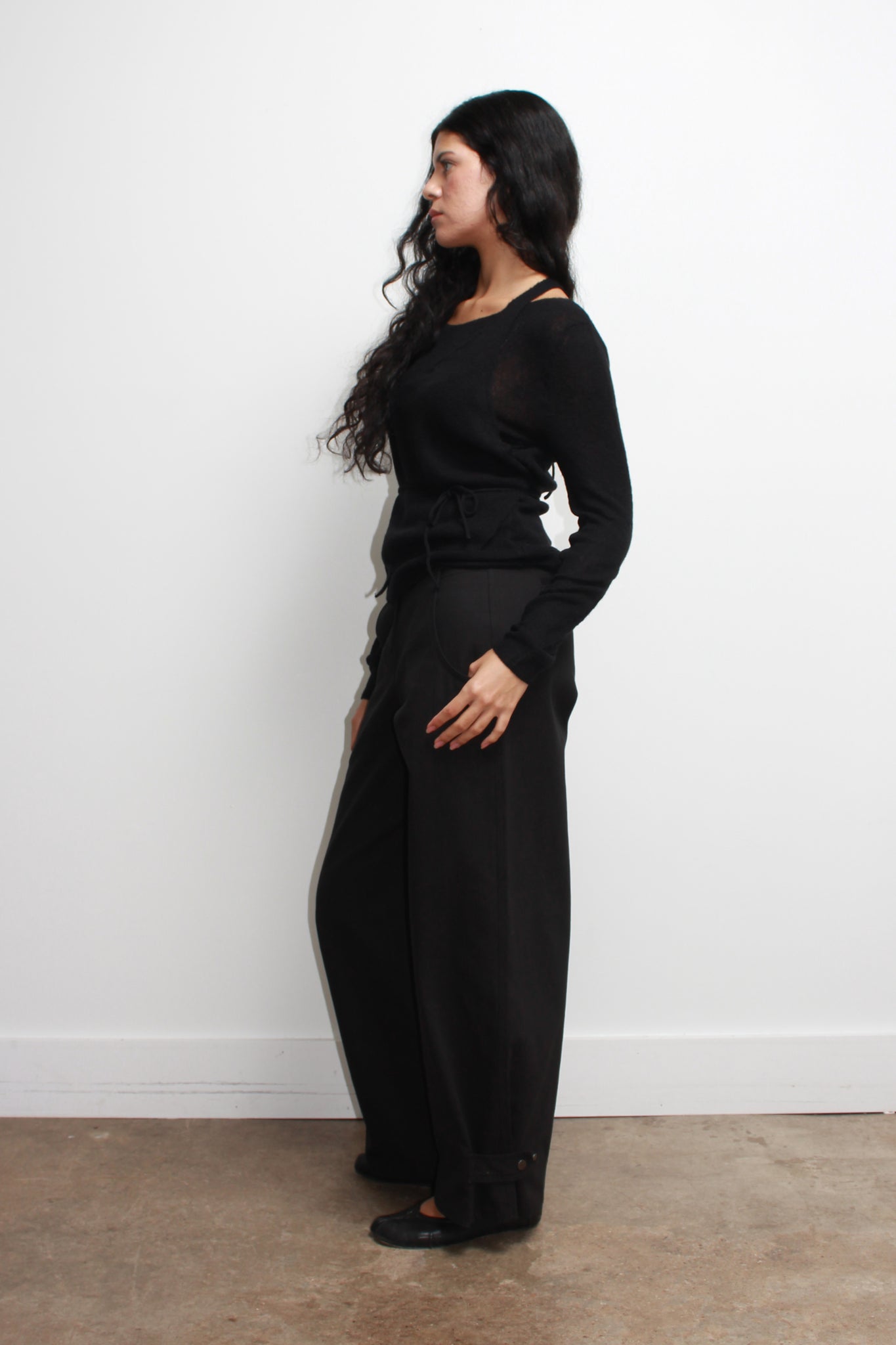 Penny Cotton Pants in Black