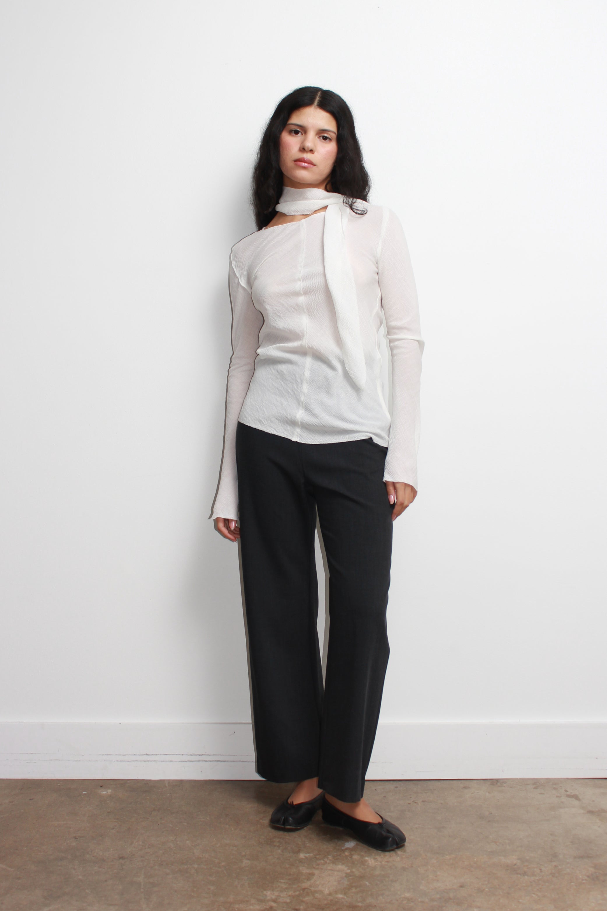 トップス elfelfelfarchives LILY SCARF TOP elfelfelfarchives LILY SCARF TOP BLACK