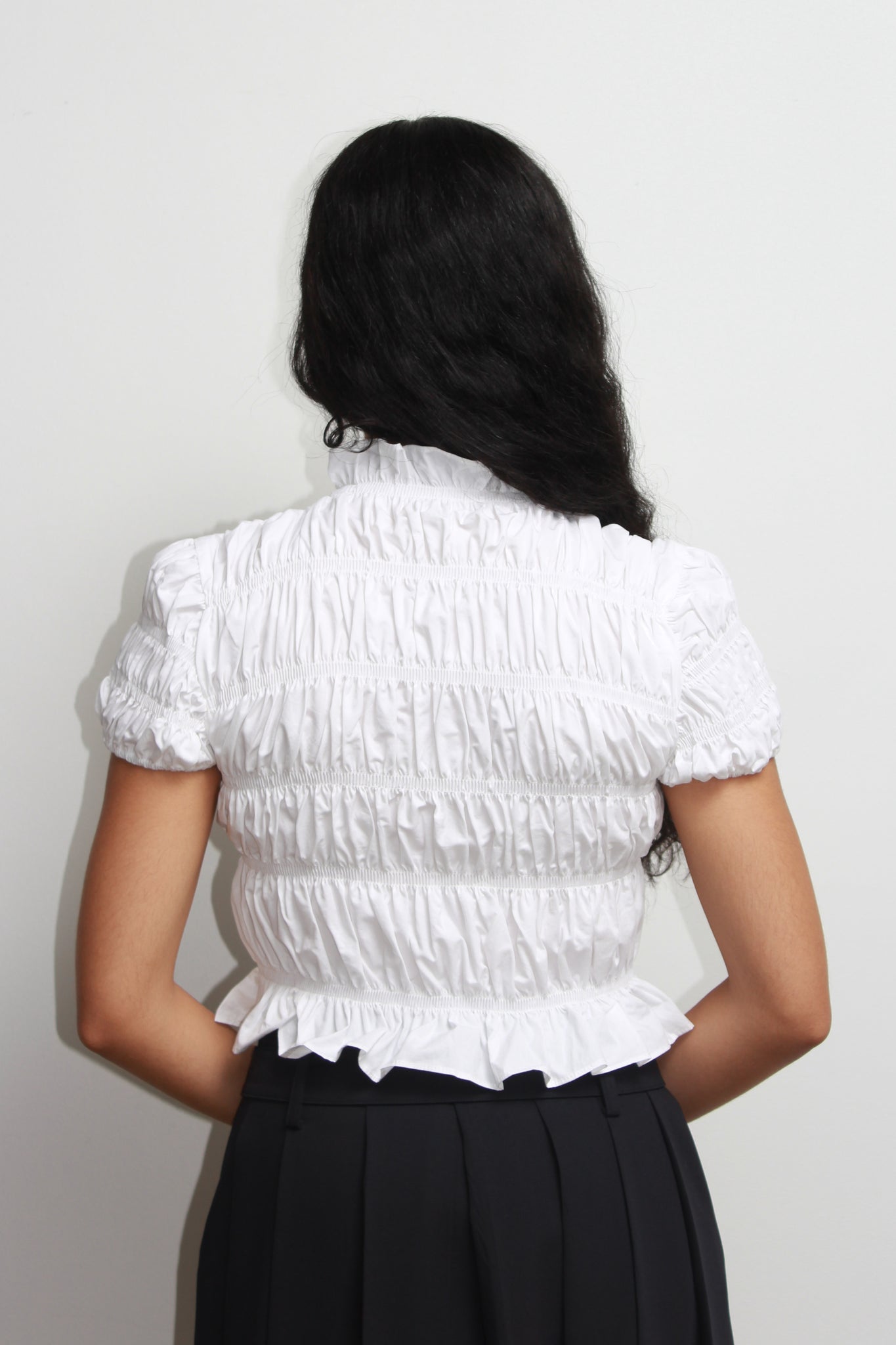 Phony Ruffle Top in White