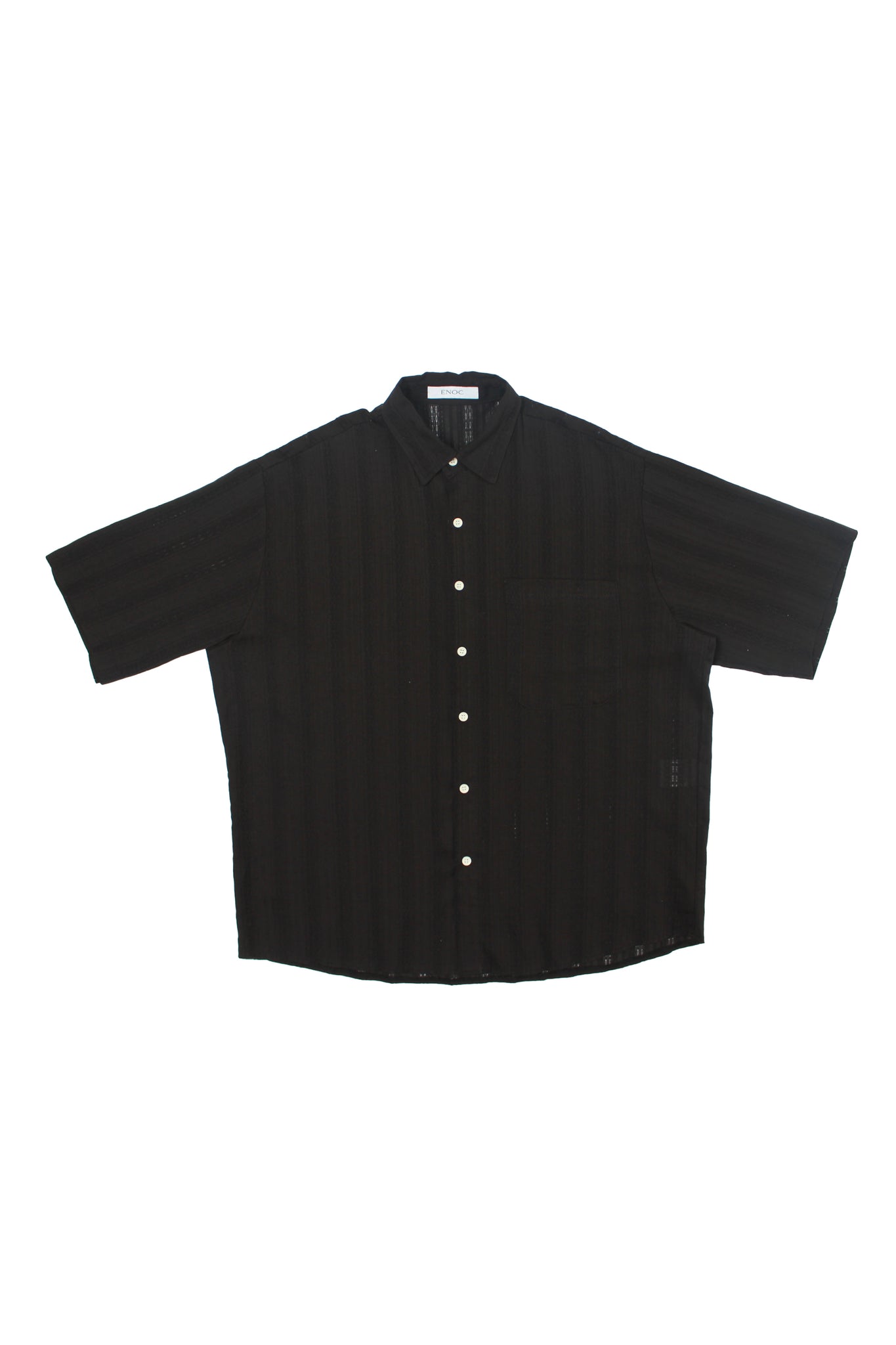 Net line Short Sleeve Shirt in Black