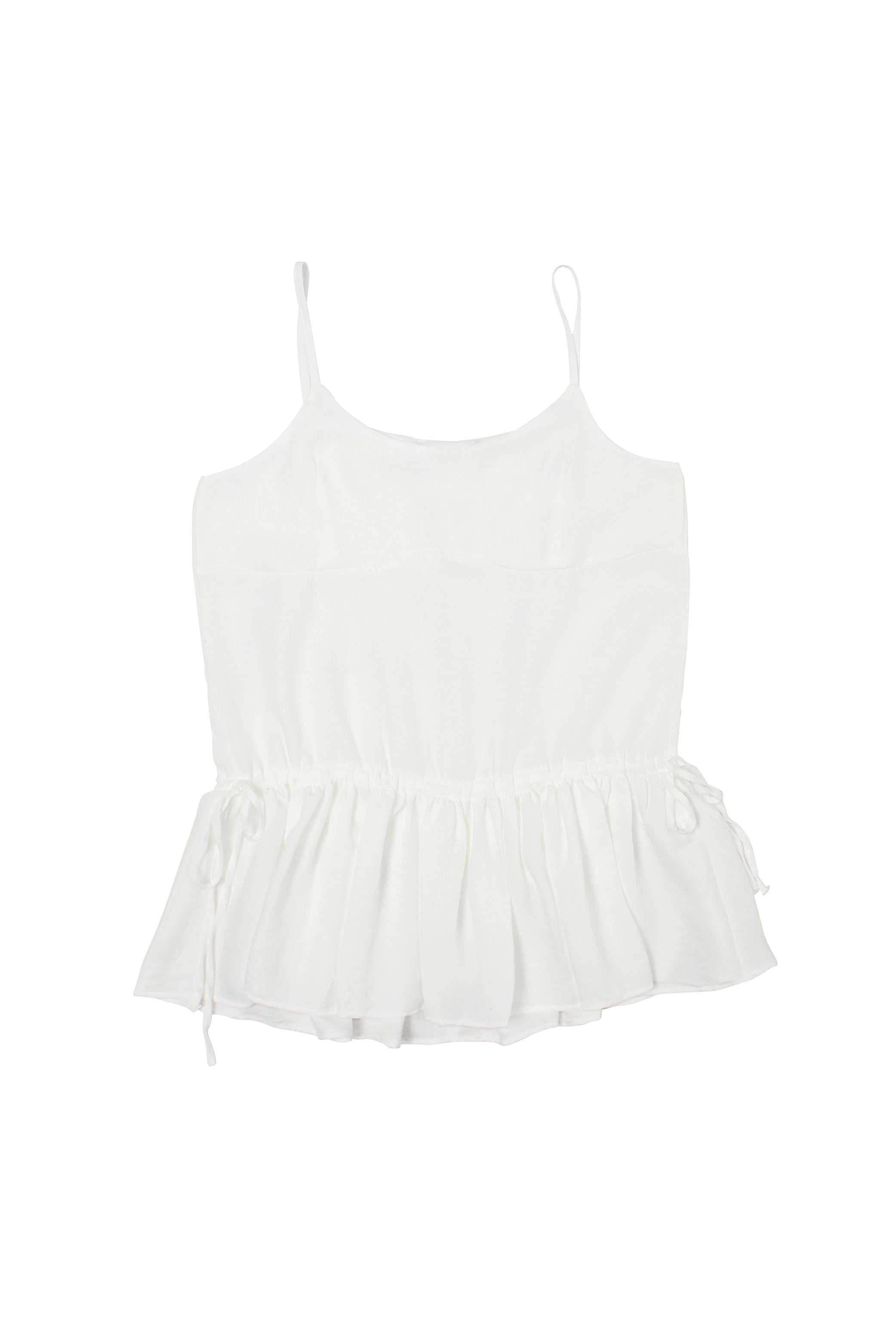 Ruffle Sleeveless Top in White – Jowa.shop