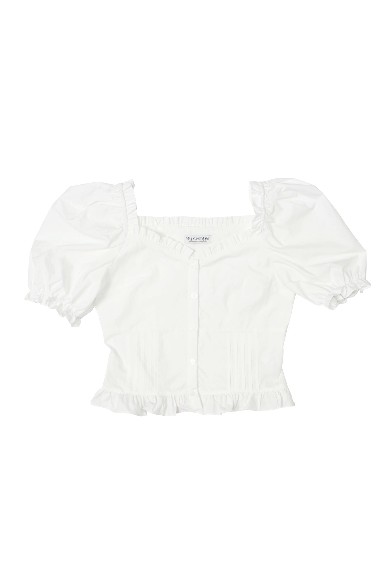 Hepburn Pin-tuck Top in White