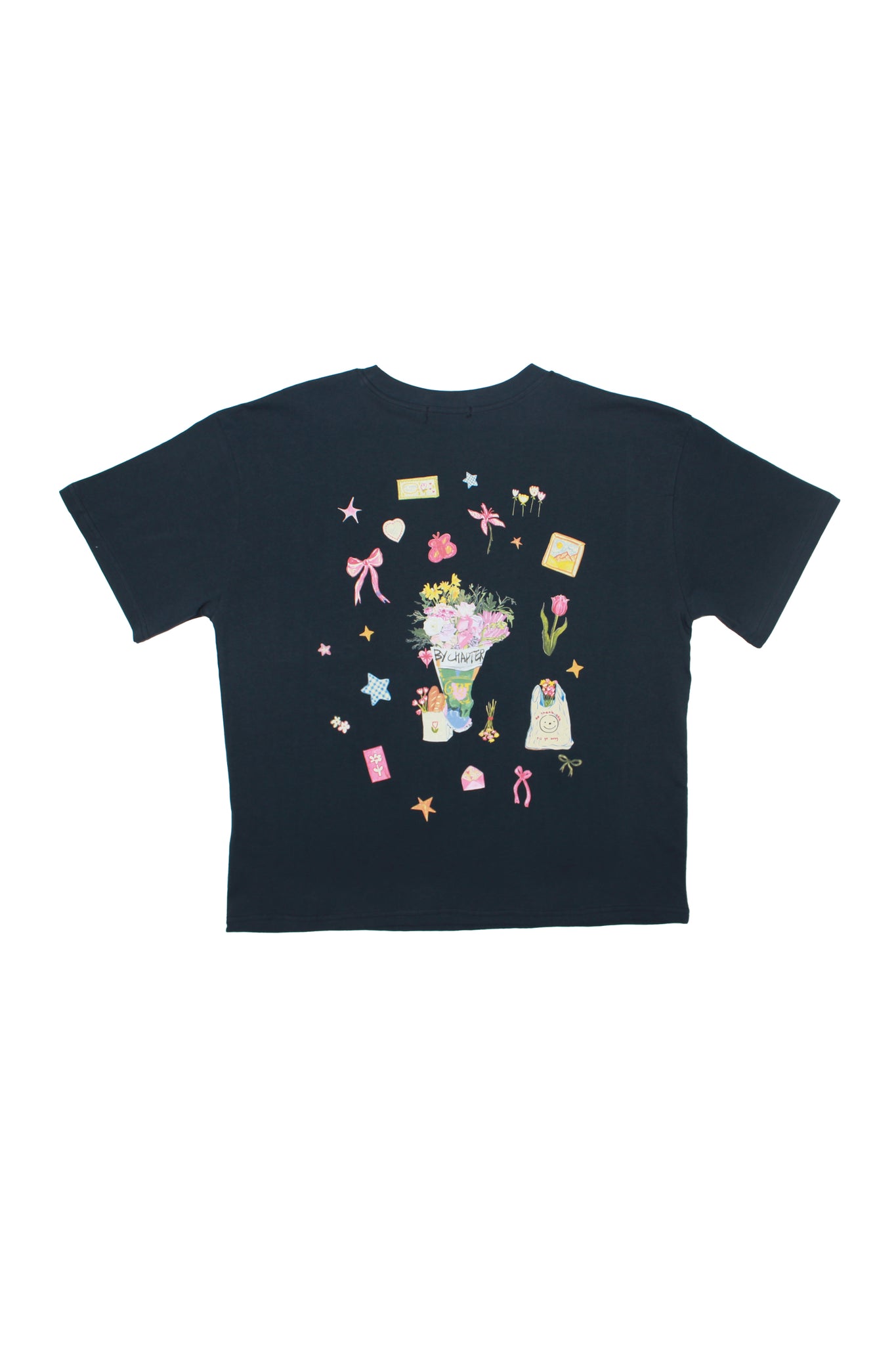 Flower Bouquet T-shirt in Navy