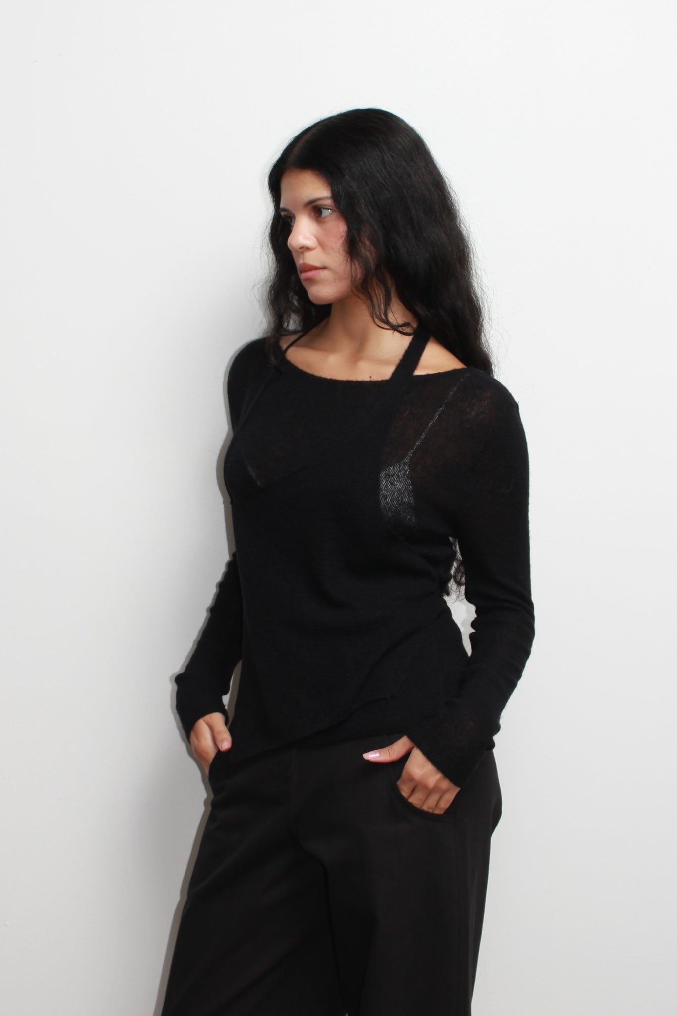 Kei Knie Vest Set in Black