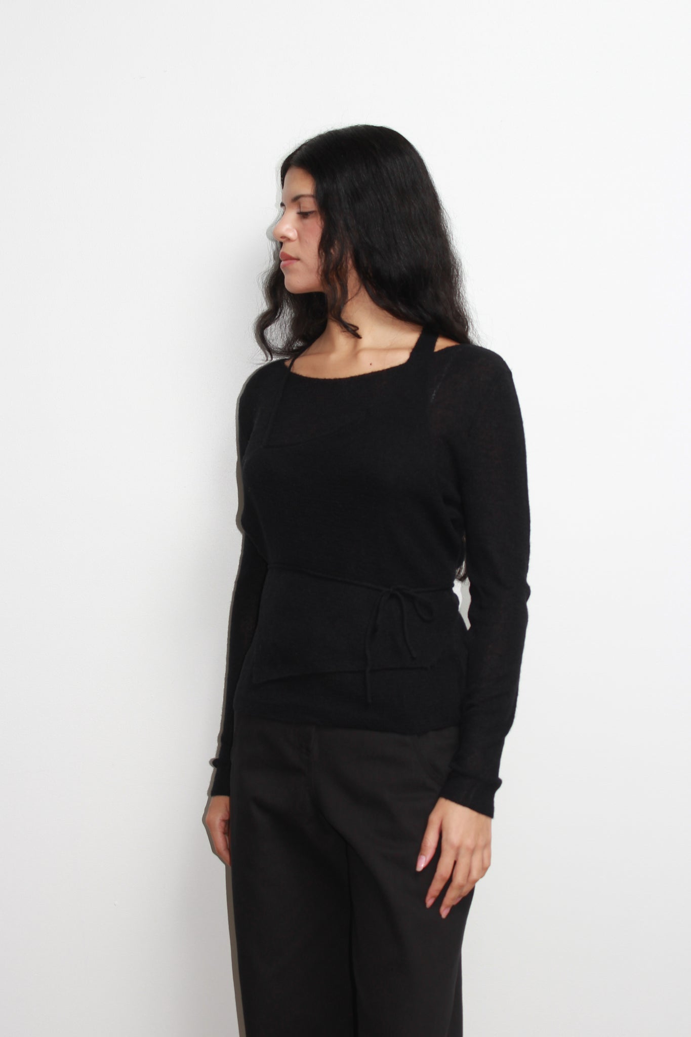 Kei Knie Vest Set in Black