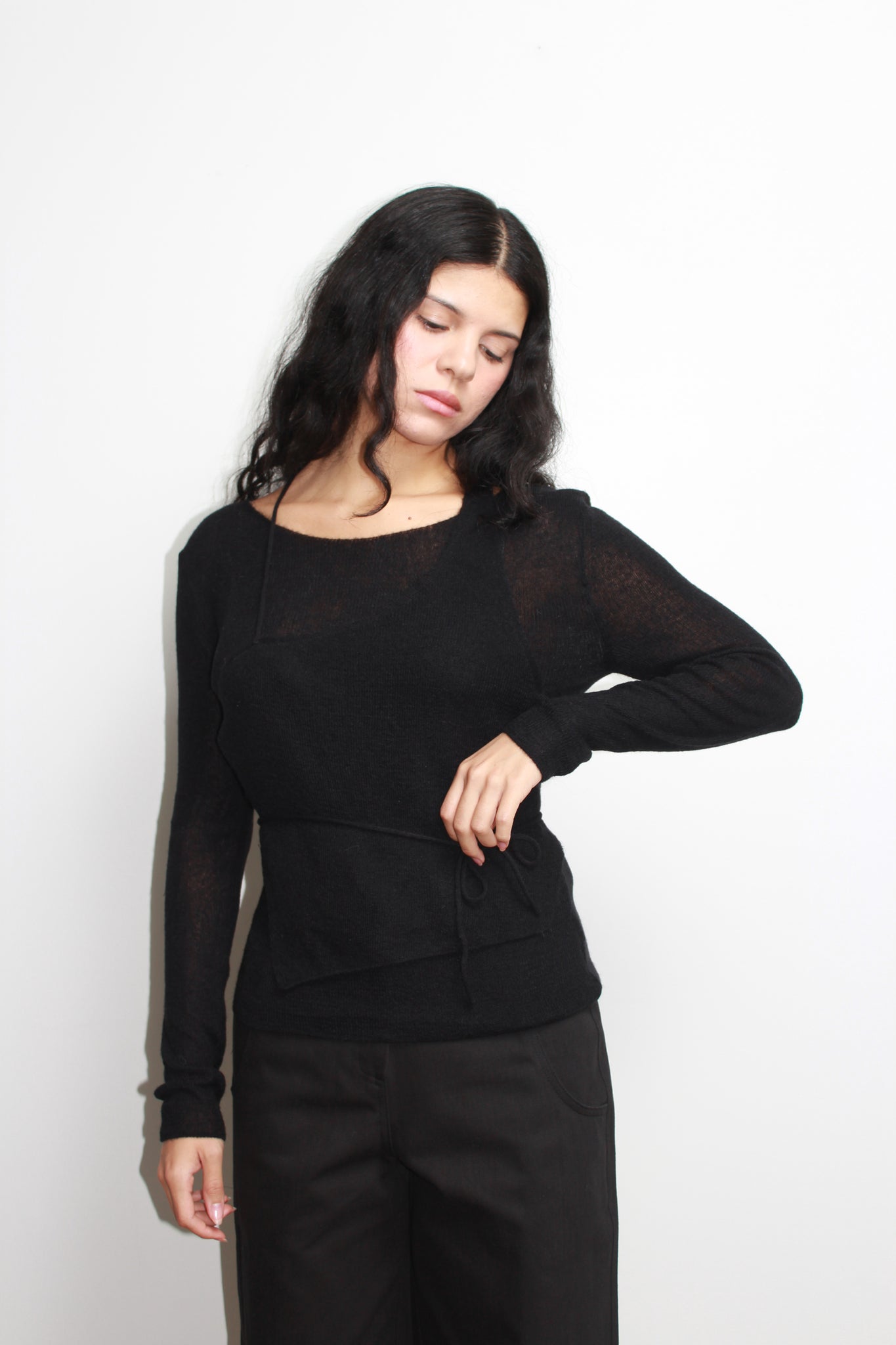 Kei Knie Vest Set in Black