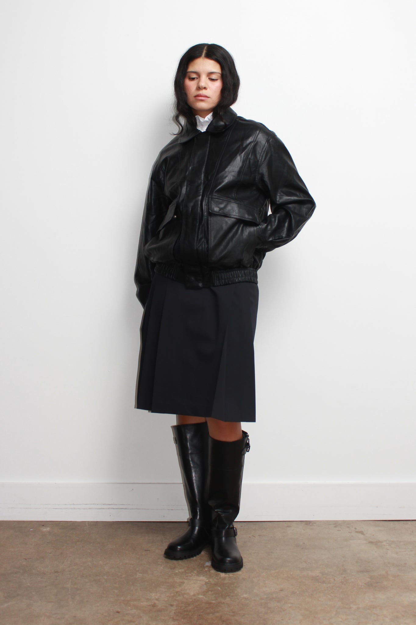 Mudd Vegan Leather Jacket in Black