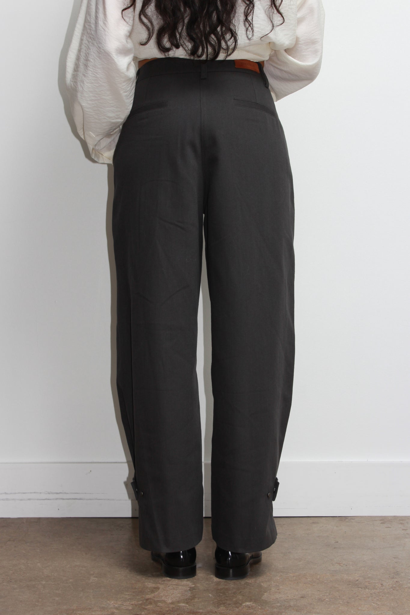 Penny Cotton Pants in Charcoal