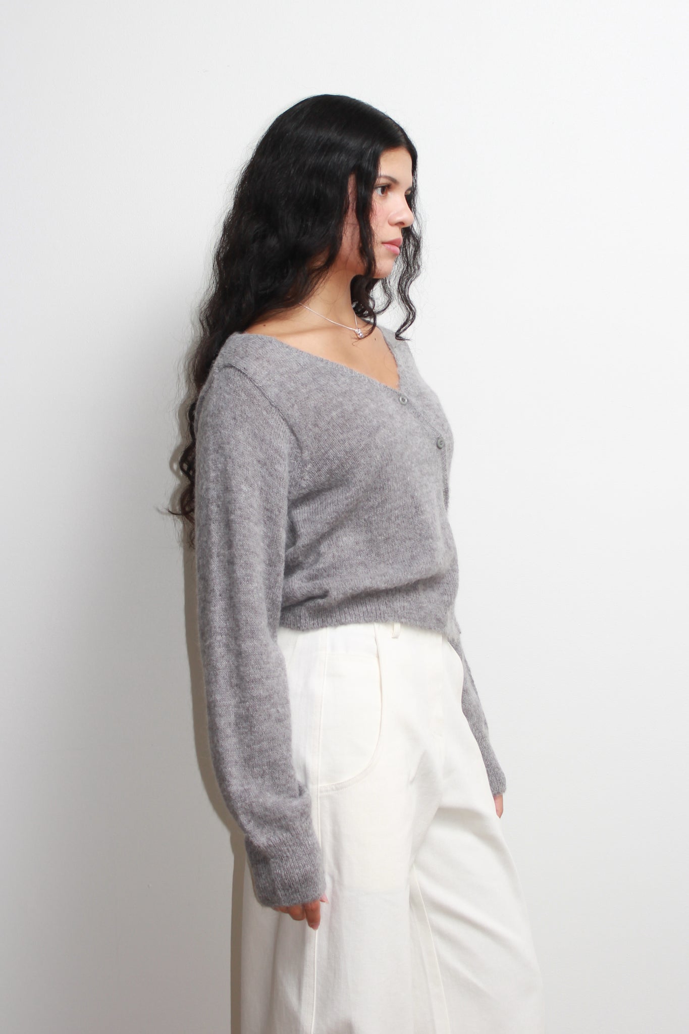 Mell Soft Wrap Cardigan in Sky Blue
