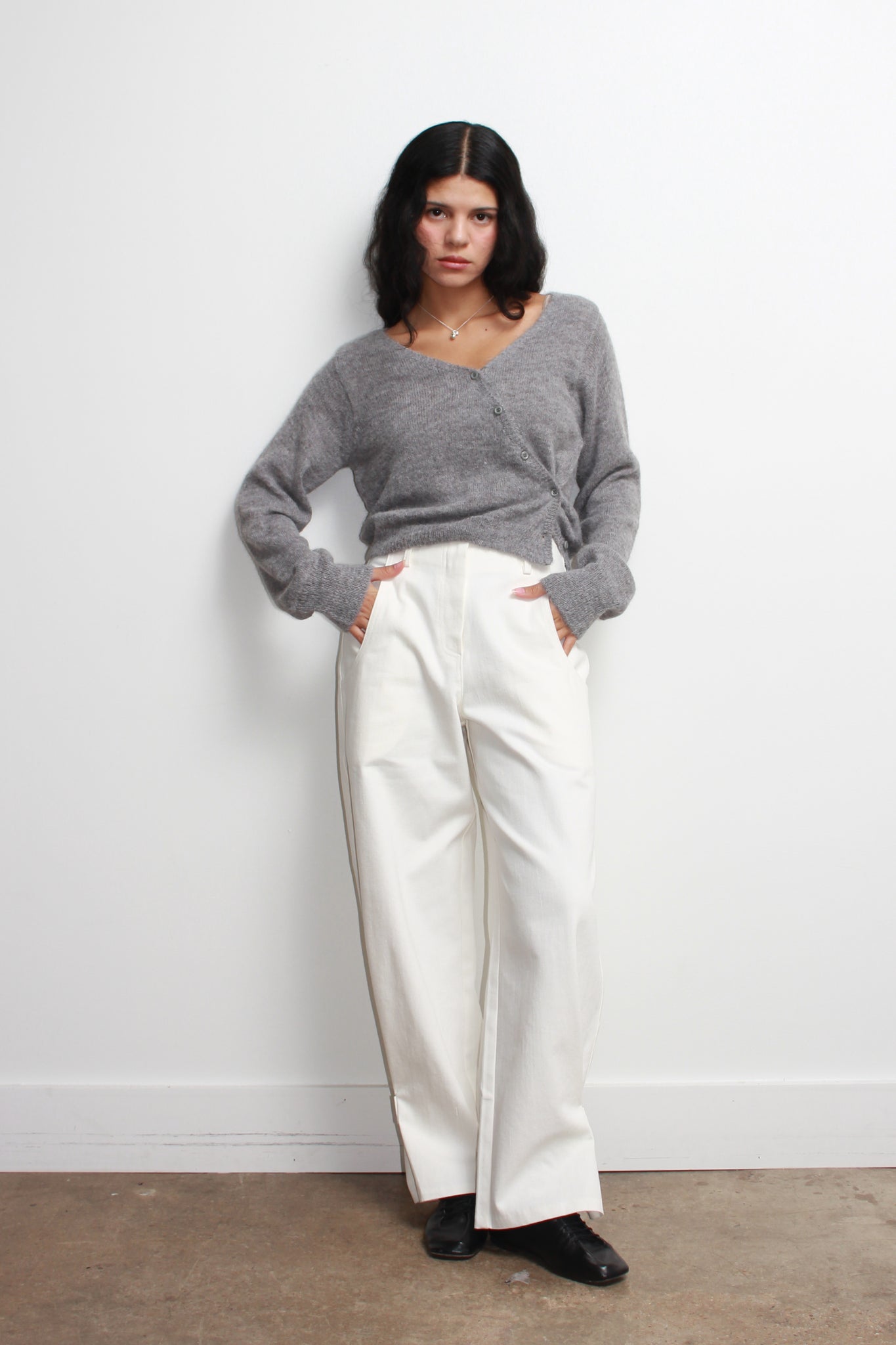 Mell Soft Wrap Cardigan in Sky Blue