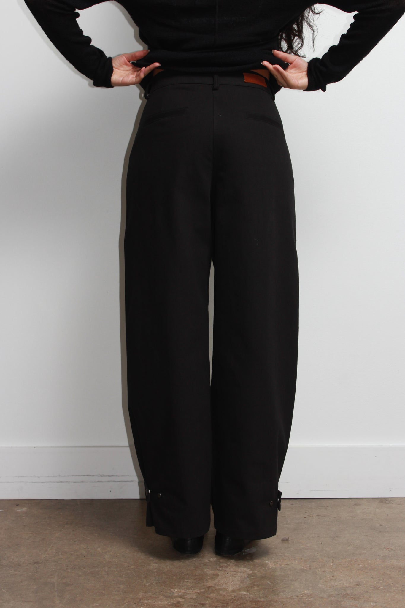Penny Cotton Pants in Black