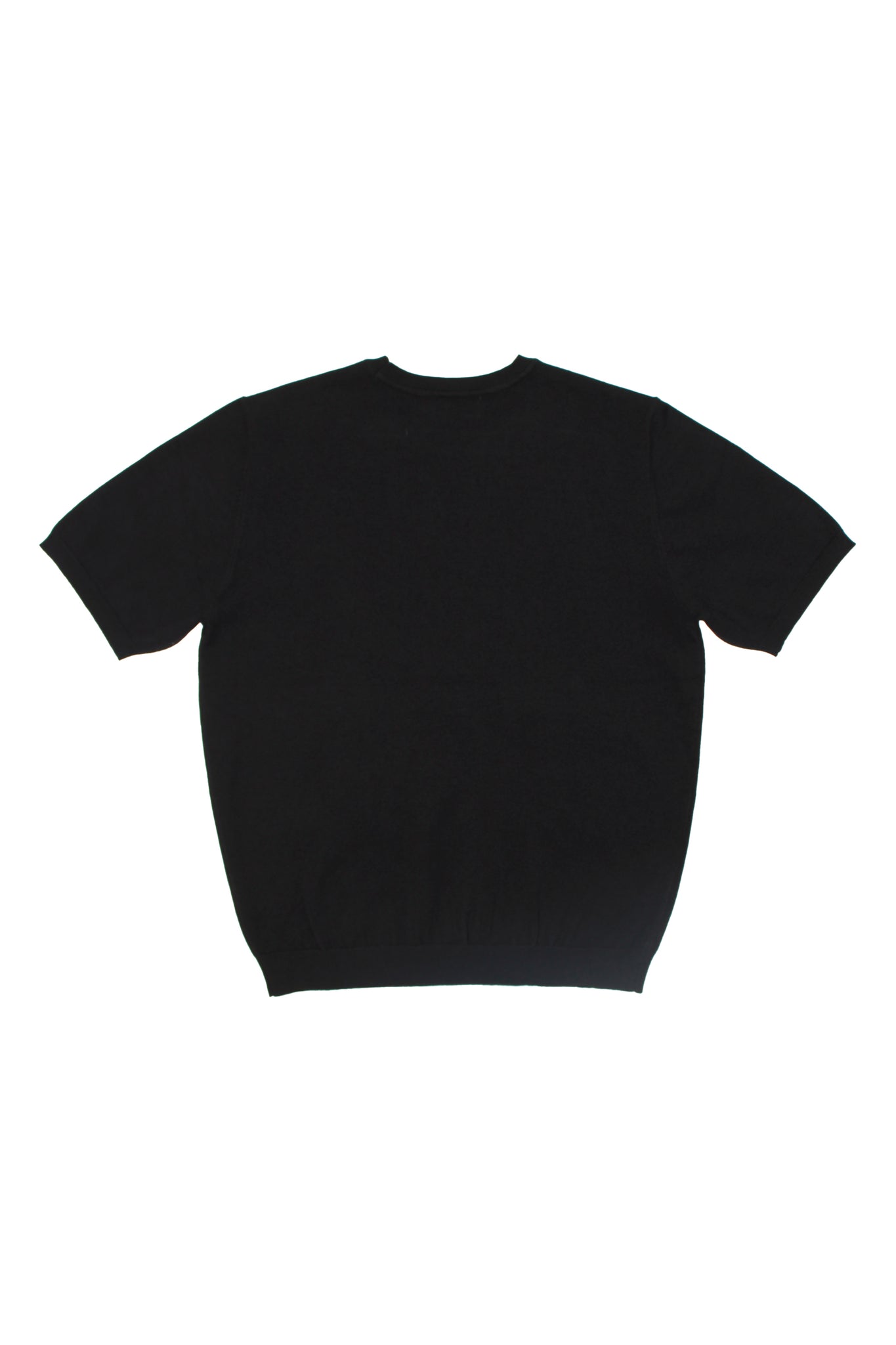 Mento Round Neck Knit Top in Black