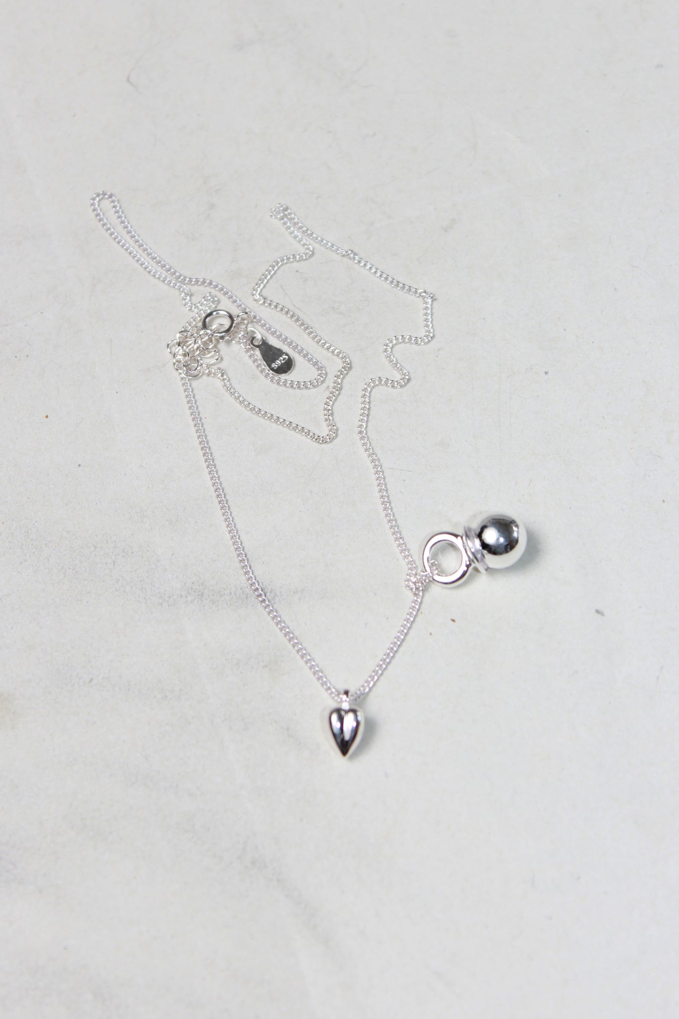Volume Heart Ring Necklace