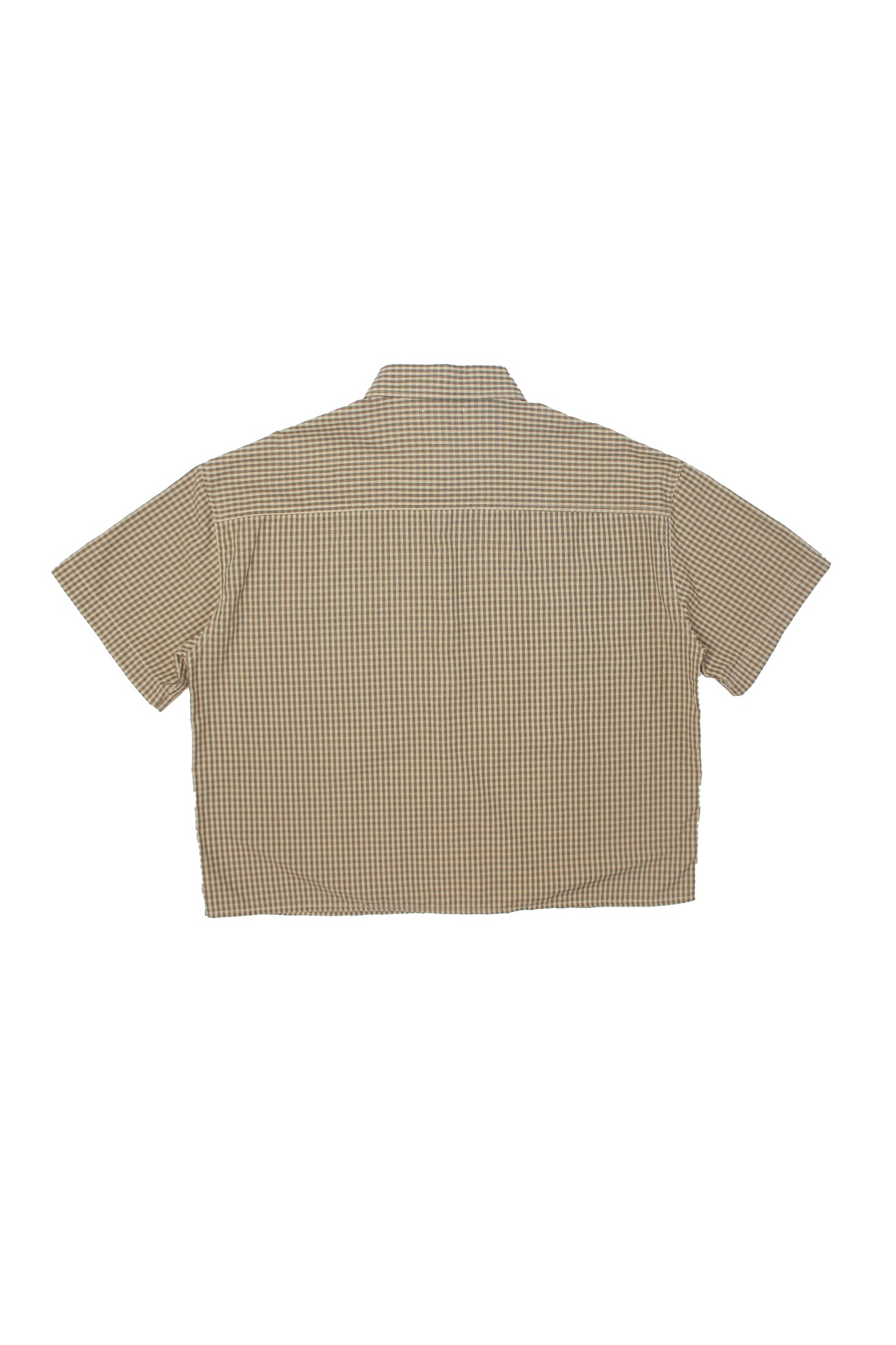 Century Plaid Crop Shirt in Beige