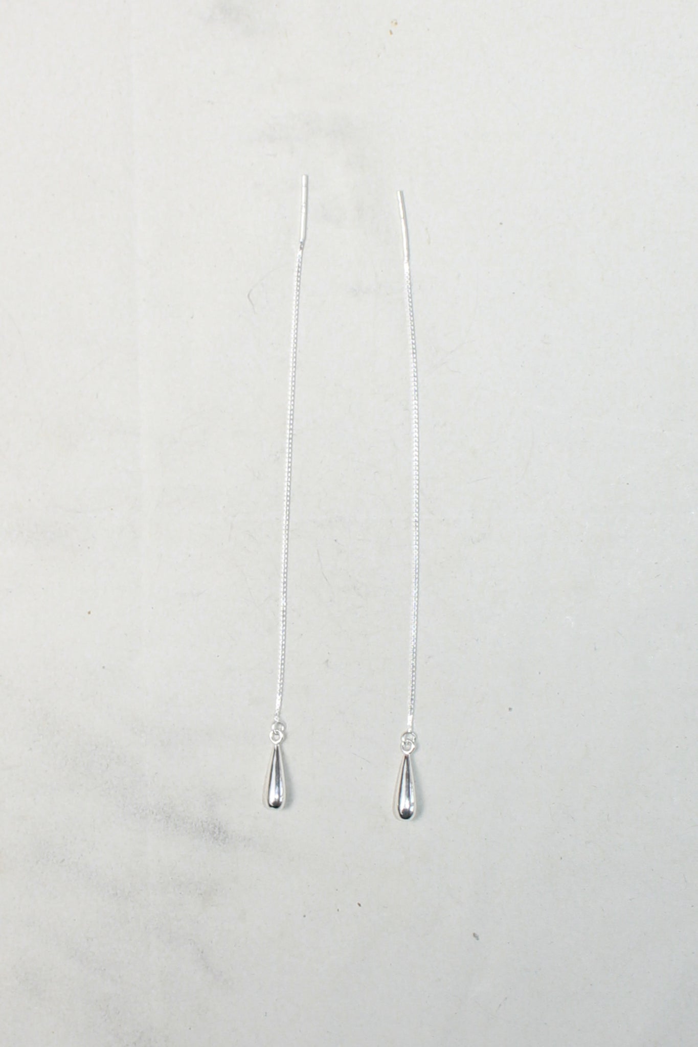 Oval Long Drop Earrings