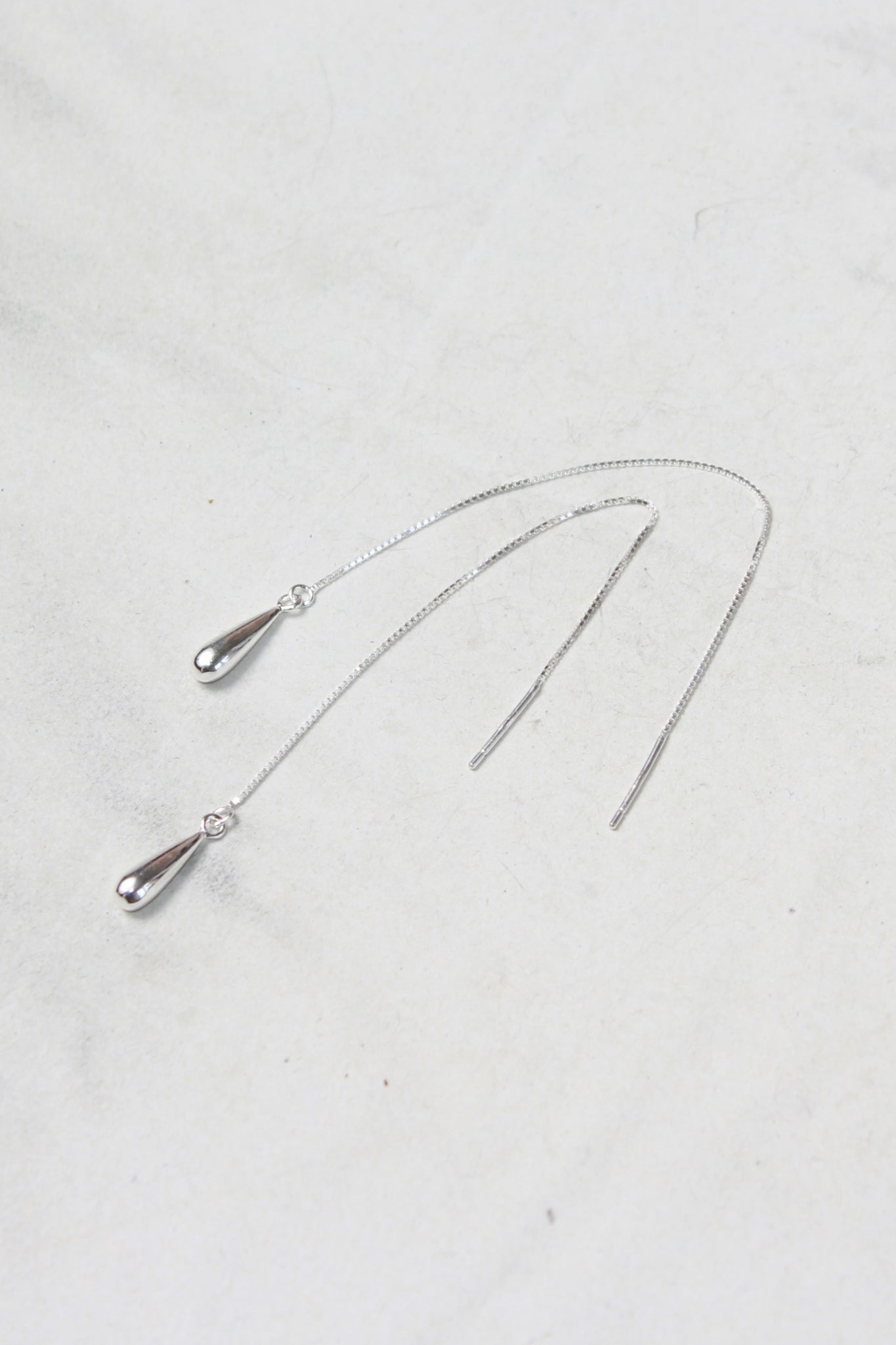 Oval Long Drop Earrings