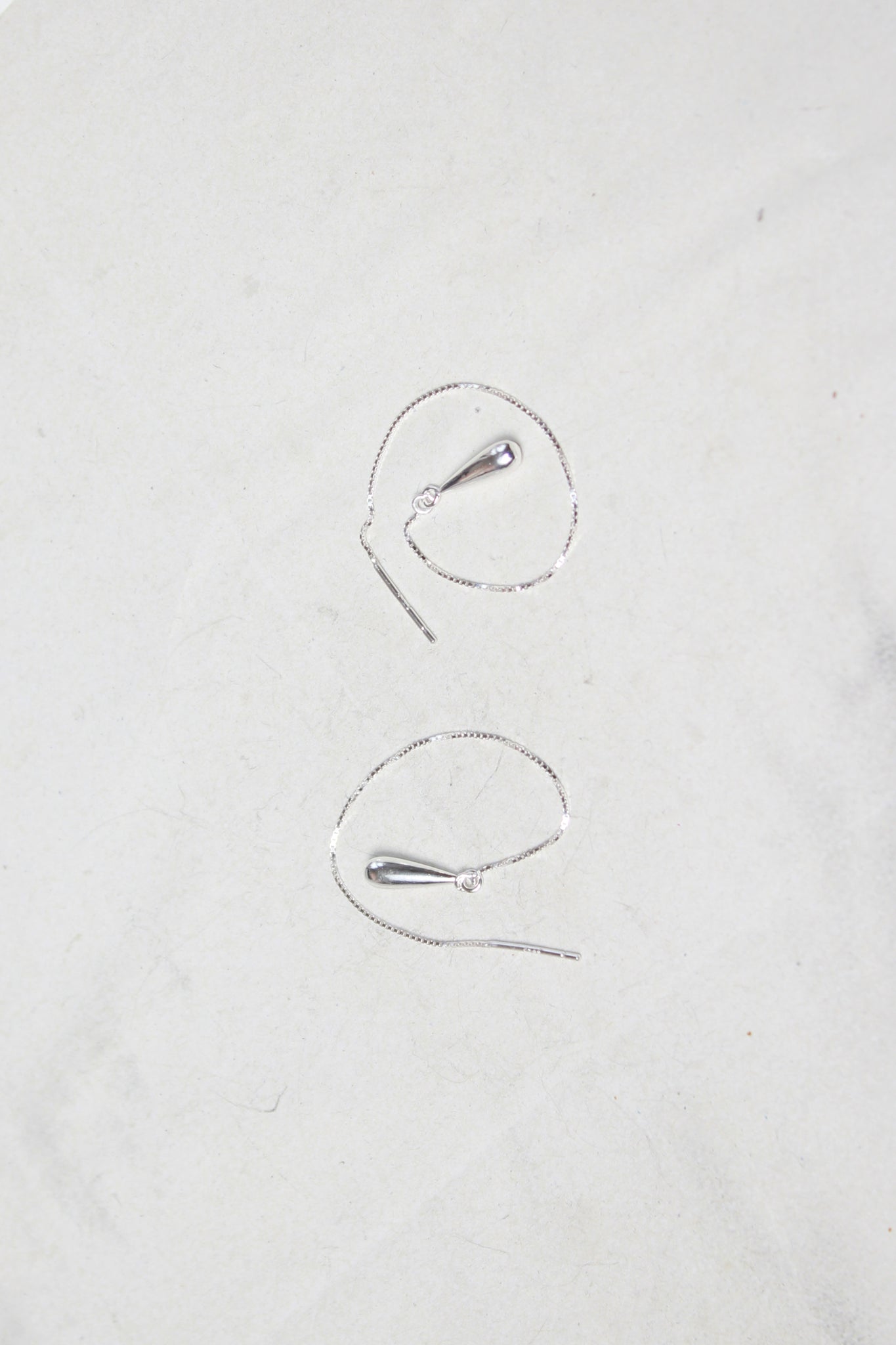 Oval Long Drop Earrings