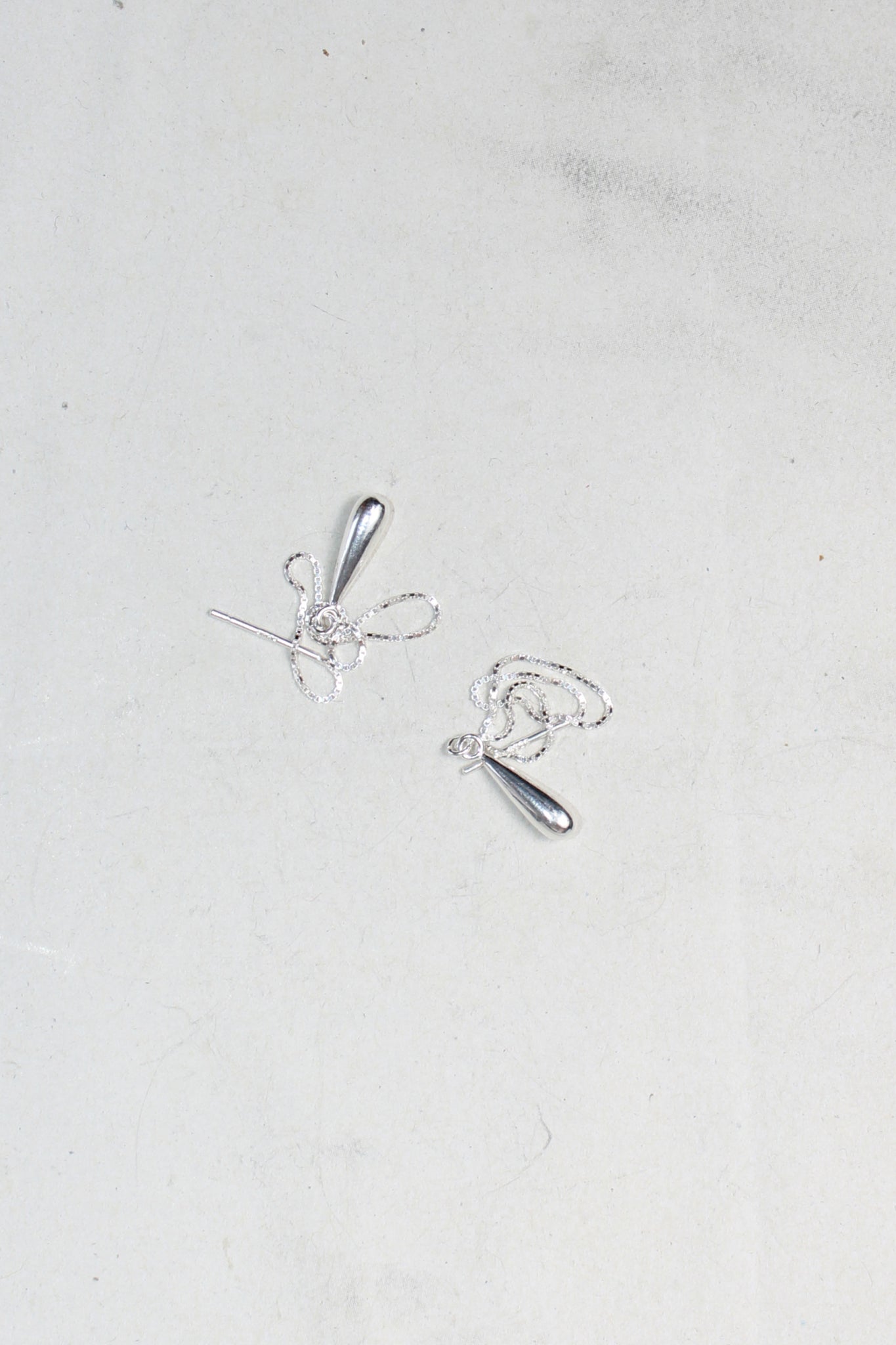 Oval Long Drop Earrings