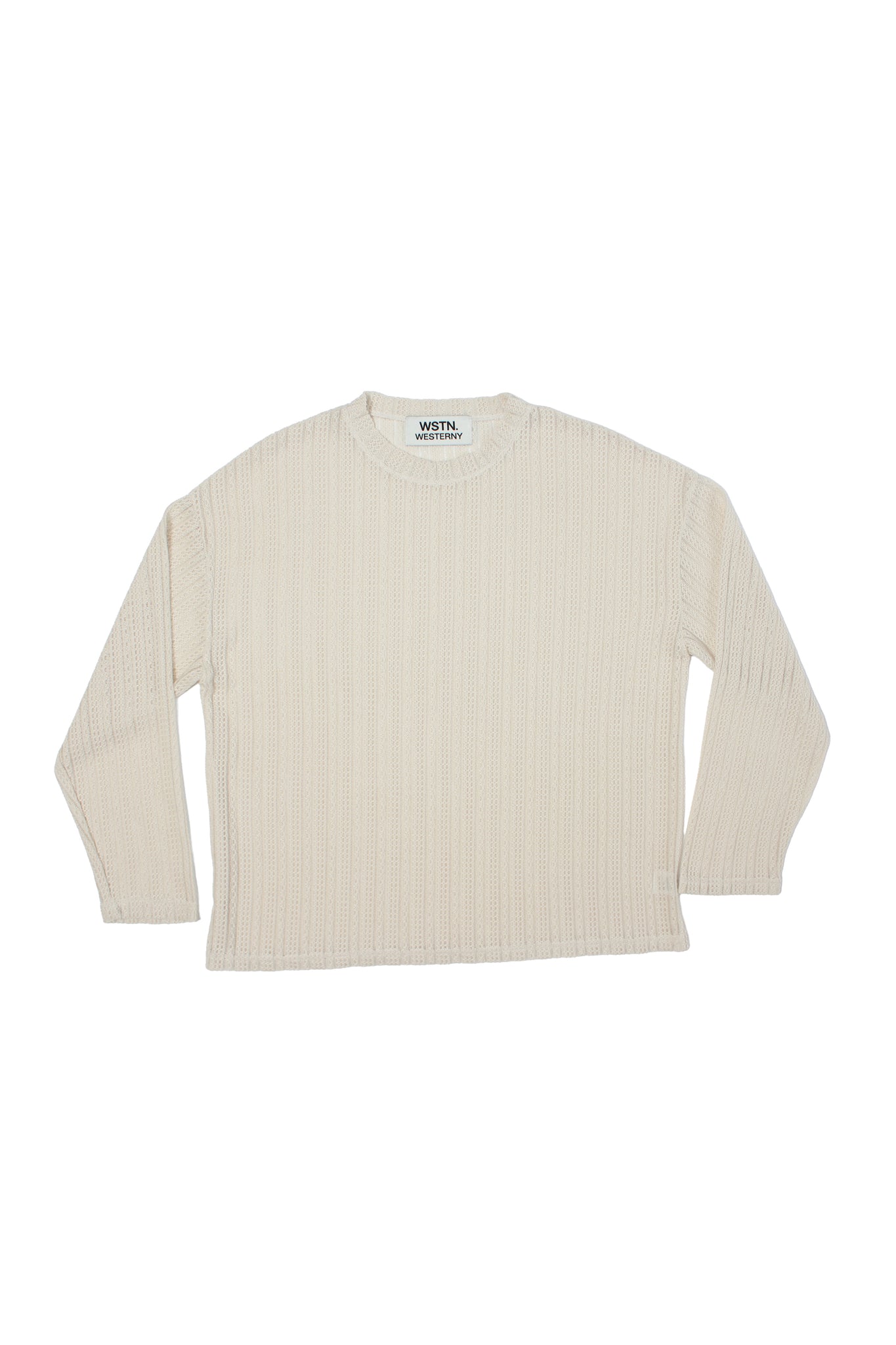 Rapolo Net Knit Top in Cream