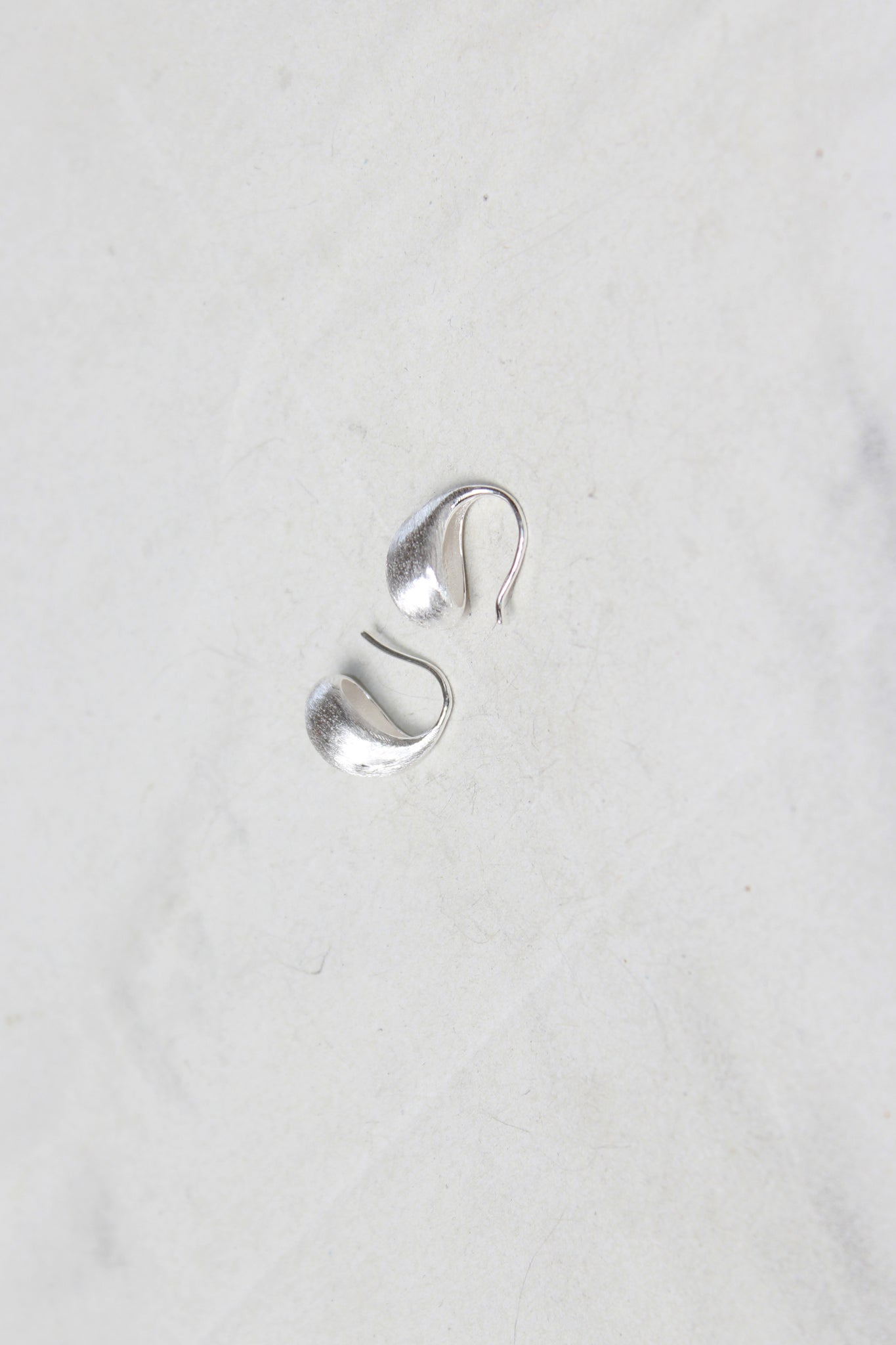 Matte Brushed Hoop Earrings