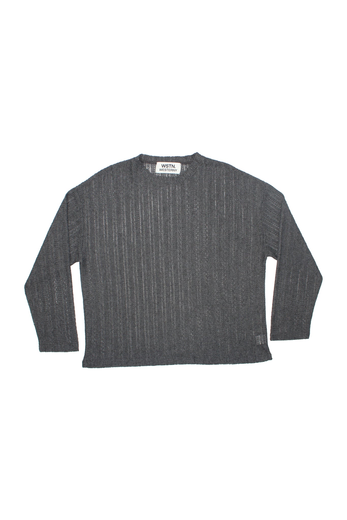 Rapolo Net Knit Top in Charcoal