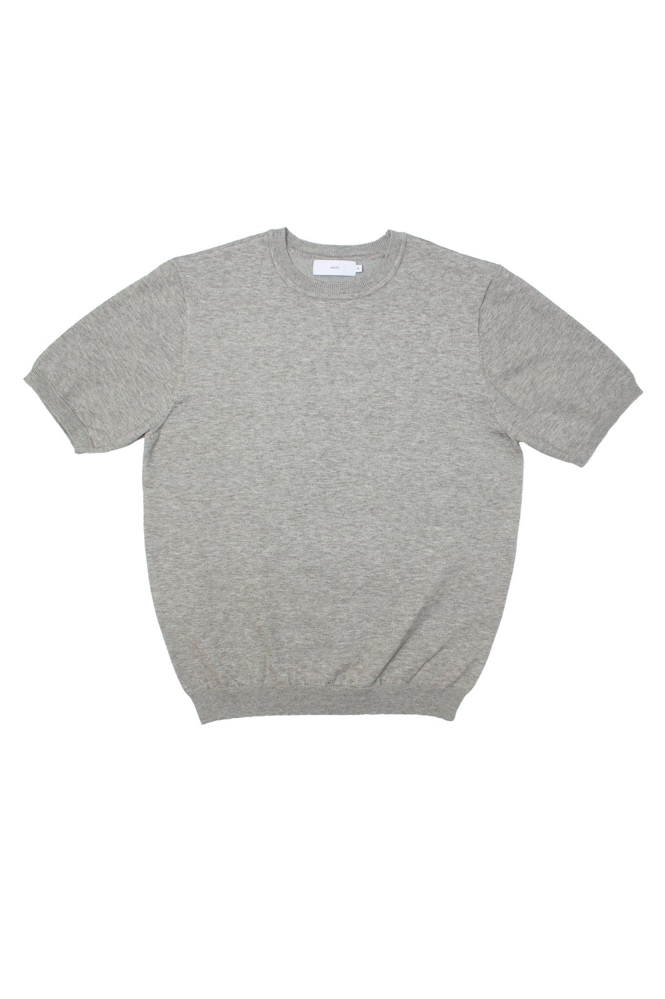 Mento Round Neck Knit Top in Grey