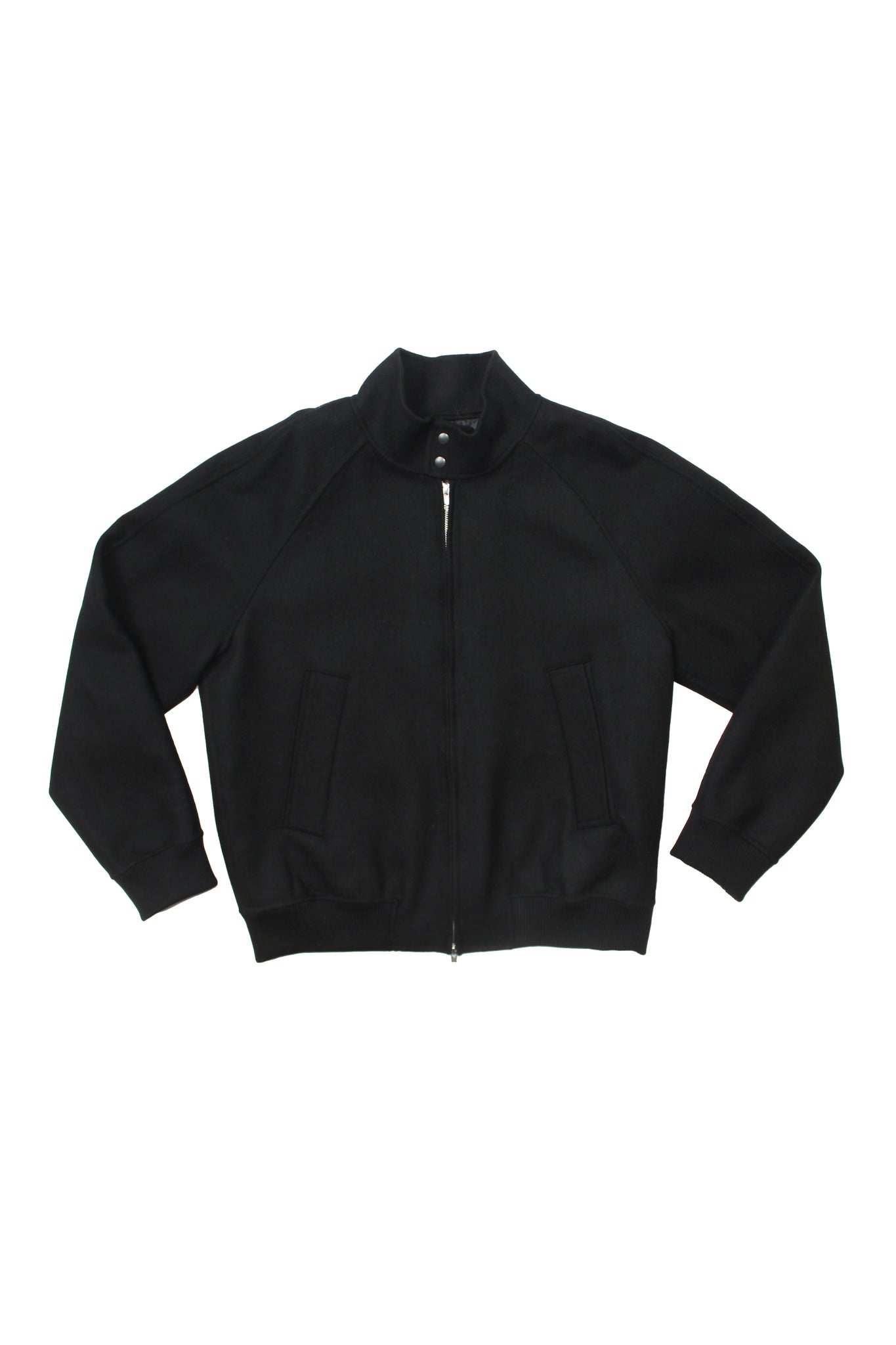 Harrington Wool Coat in Black