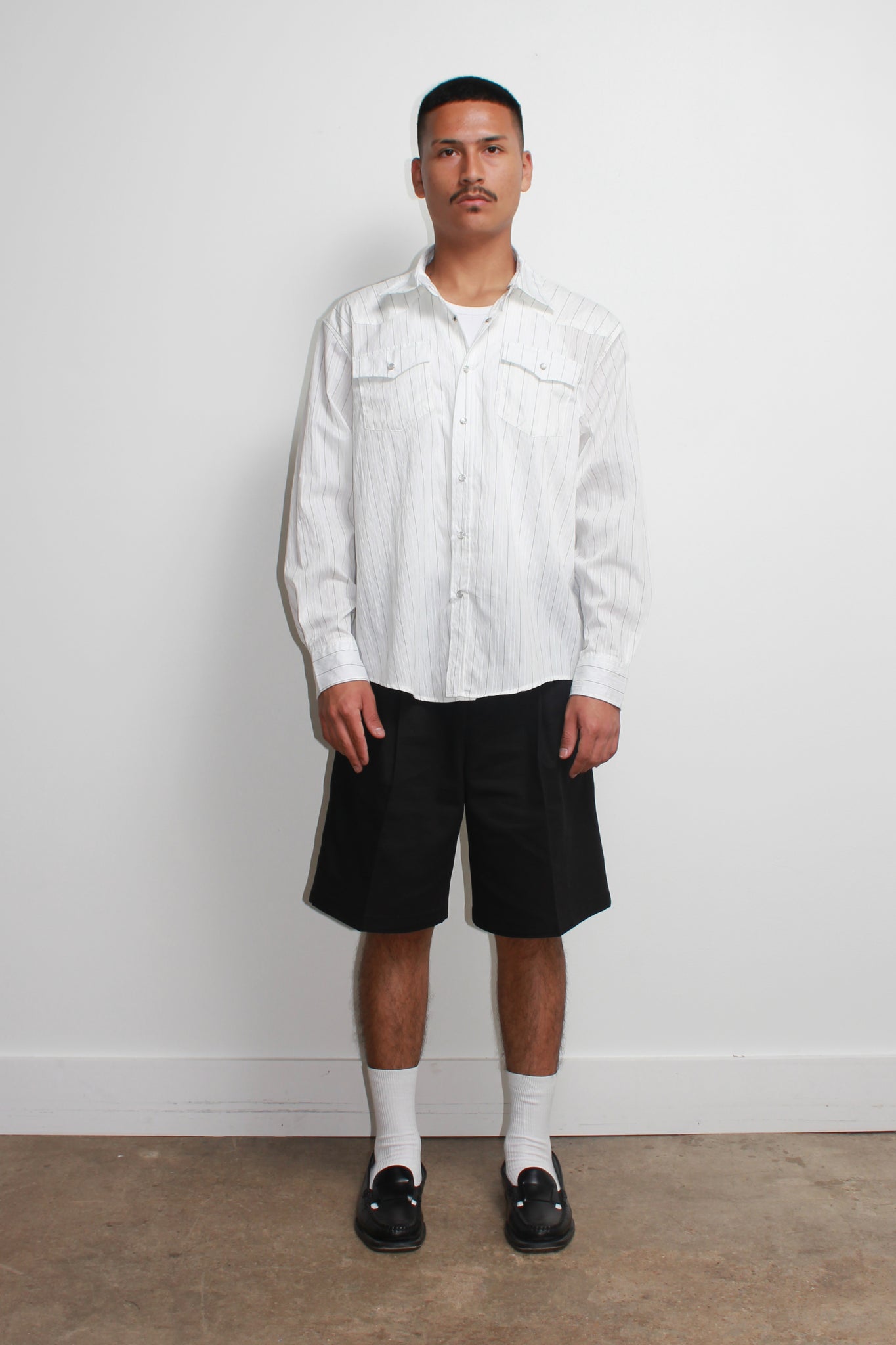Stripe Western Summer Shirt in White