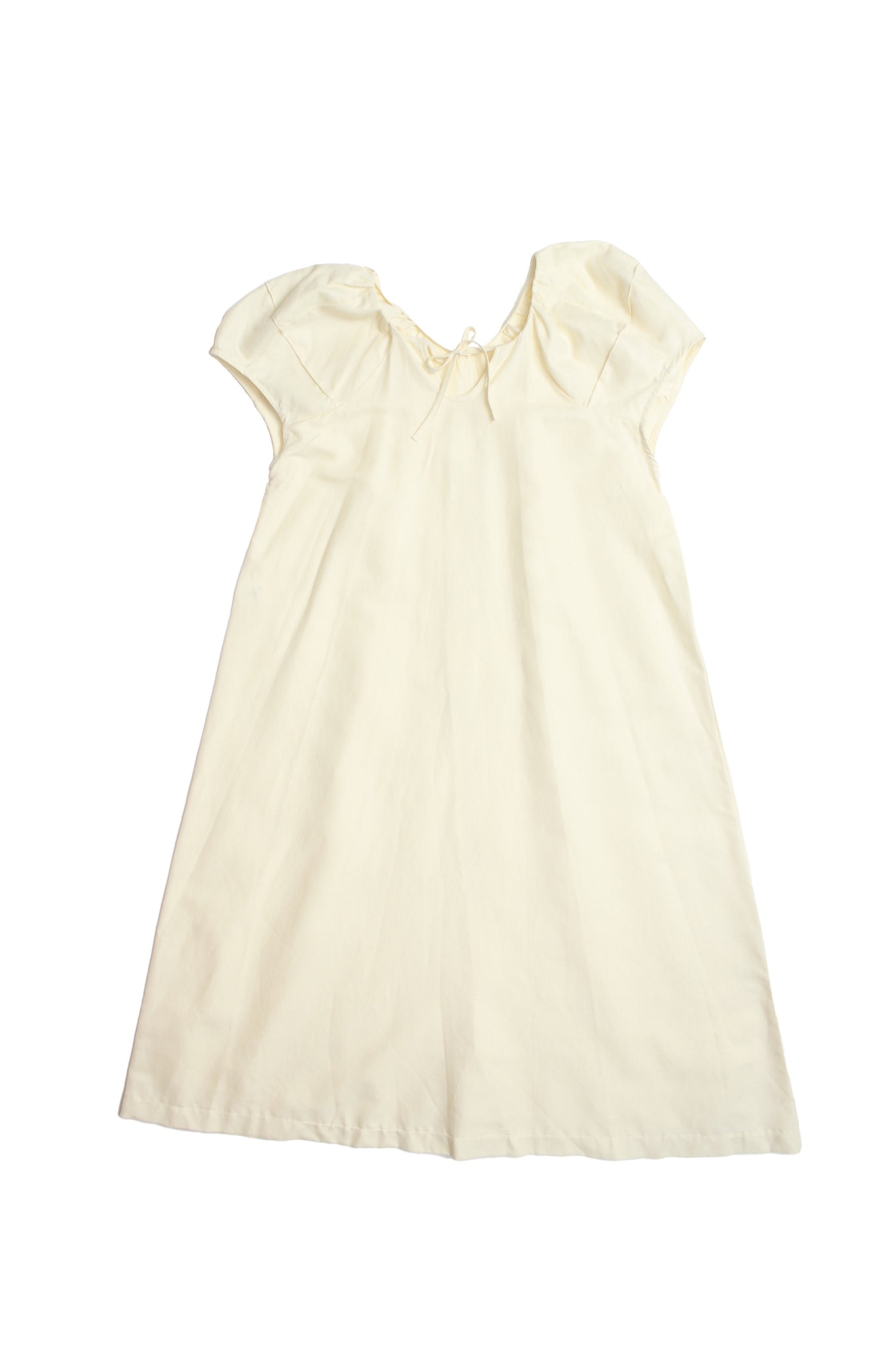 Cap Ballon Sleeve Dress in Butter