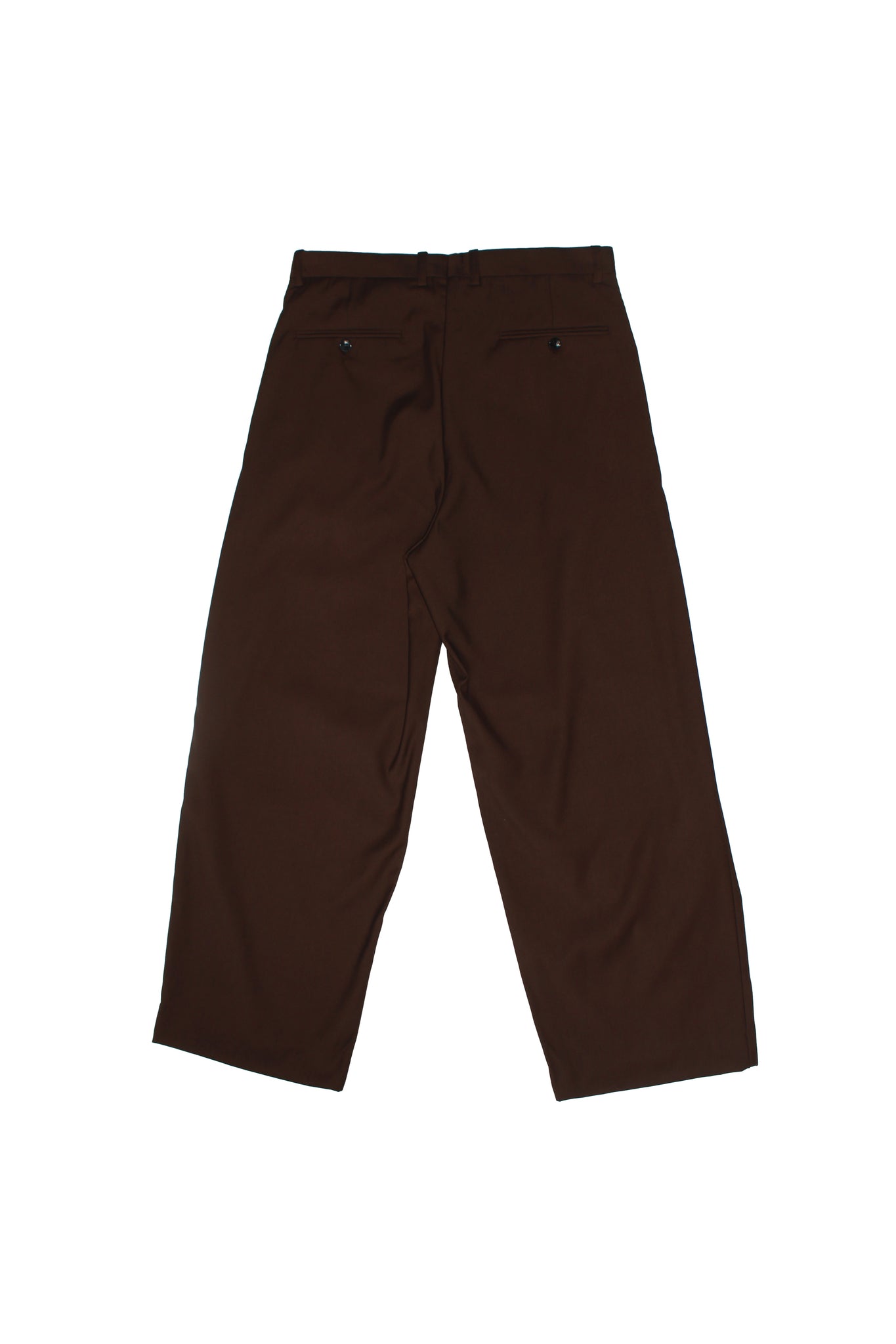 Three Pin-tuck Trousers in Brown