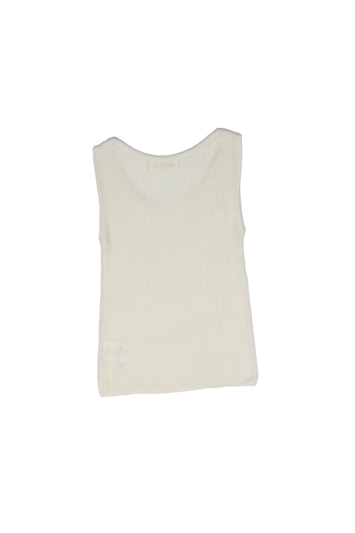 Rein Alpaca Ribbed Sleeveless Top in Ivory