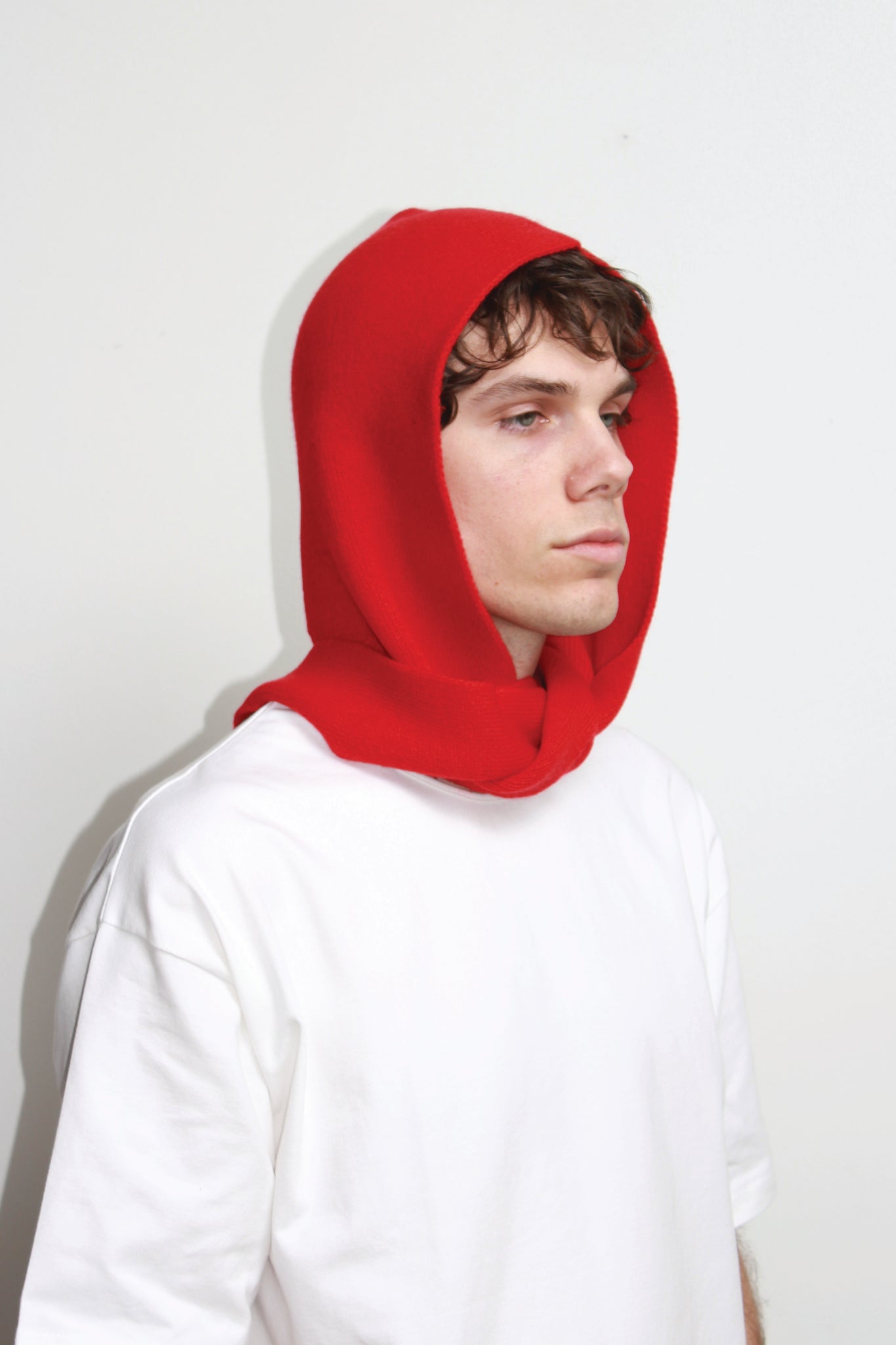 Andy Merino Wool Head Scarf in Red